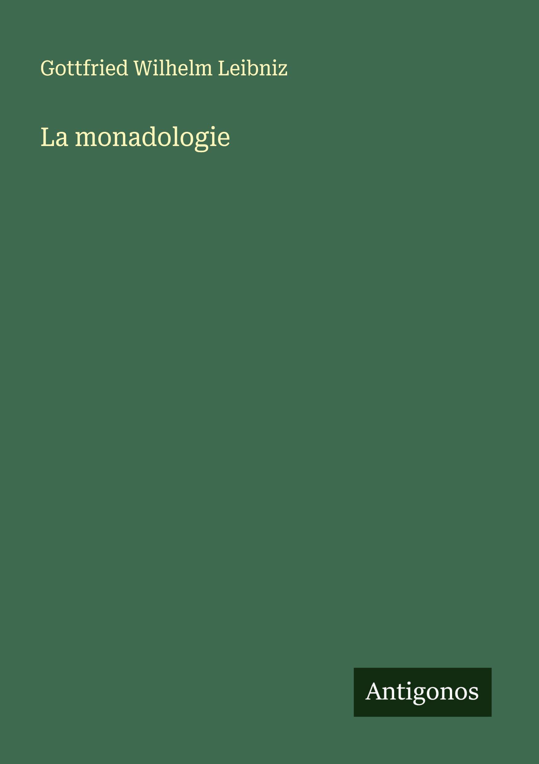 Vorderes Coverbild La monadologie