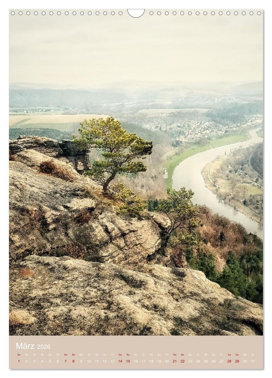 Beispielinhalt (Bild) echt. schön. hier. (Wandkalender 2026 DIN A3 hoch), CALVENDO Monatskalender