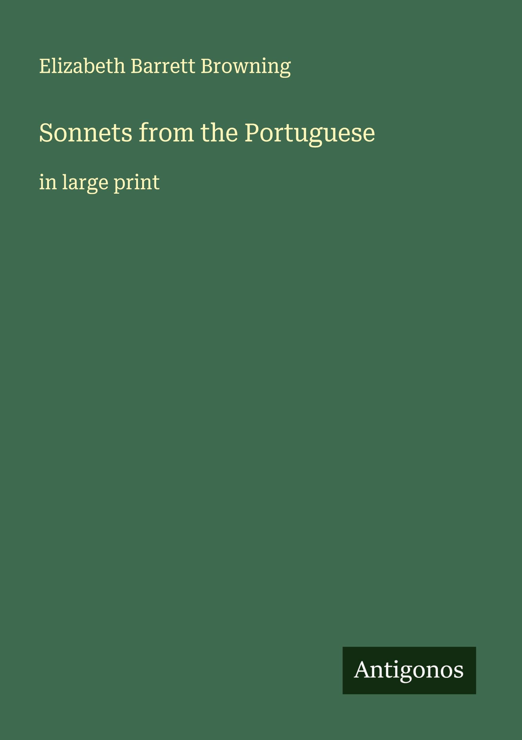 Vorderes Coverbild Sonnets from the Portuguese