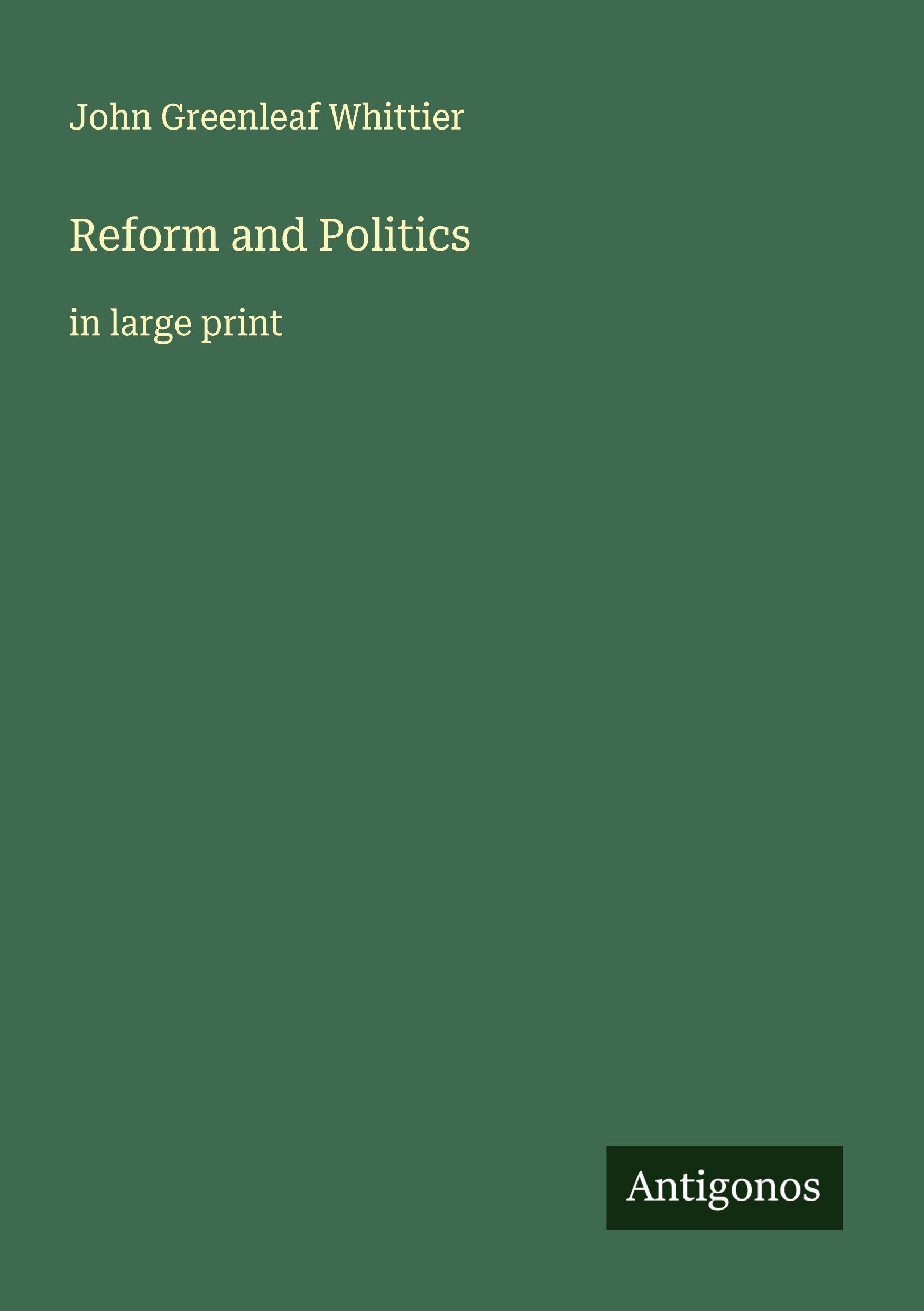 Vorderes Coverbild Reform and Politics