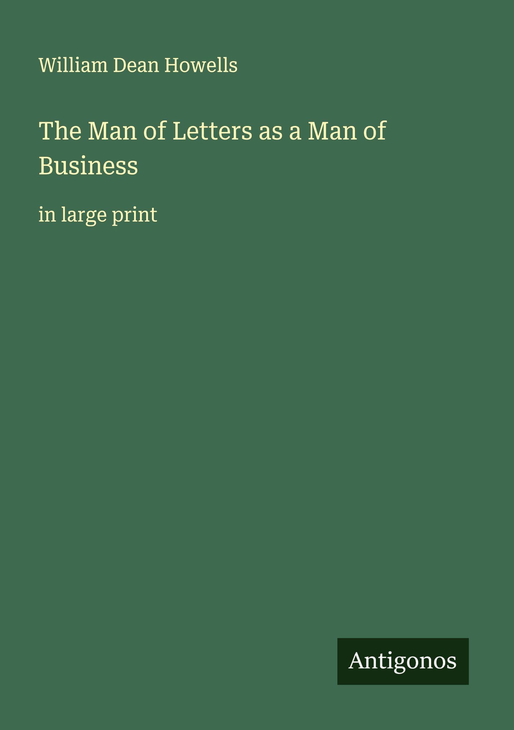 Vorderes Coverbild The Man of Letters as a Man of Business