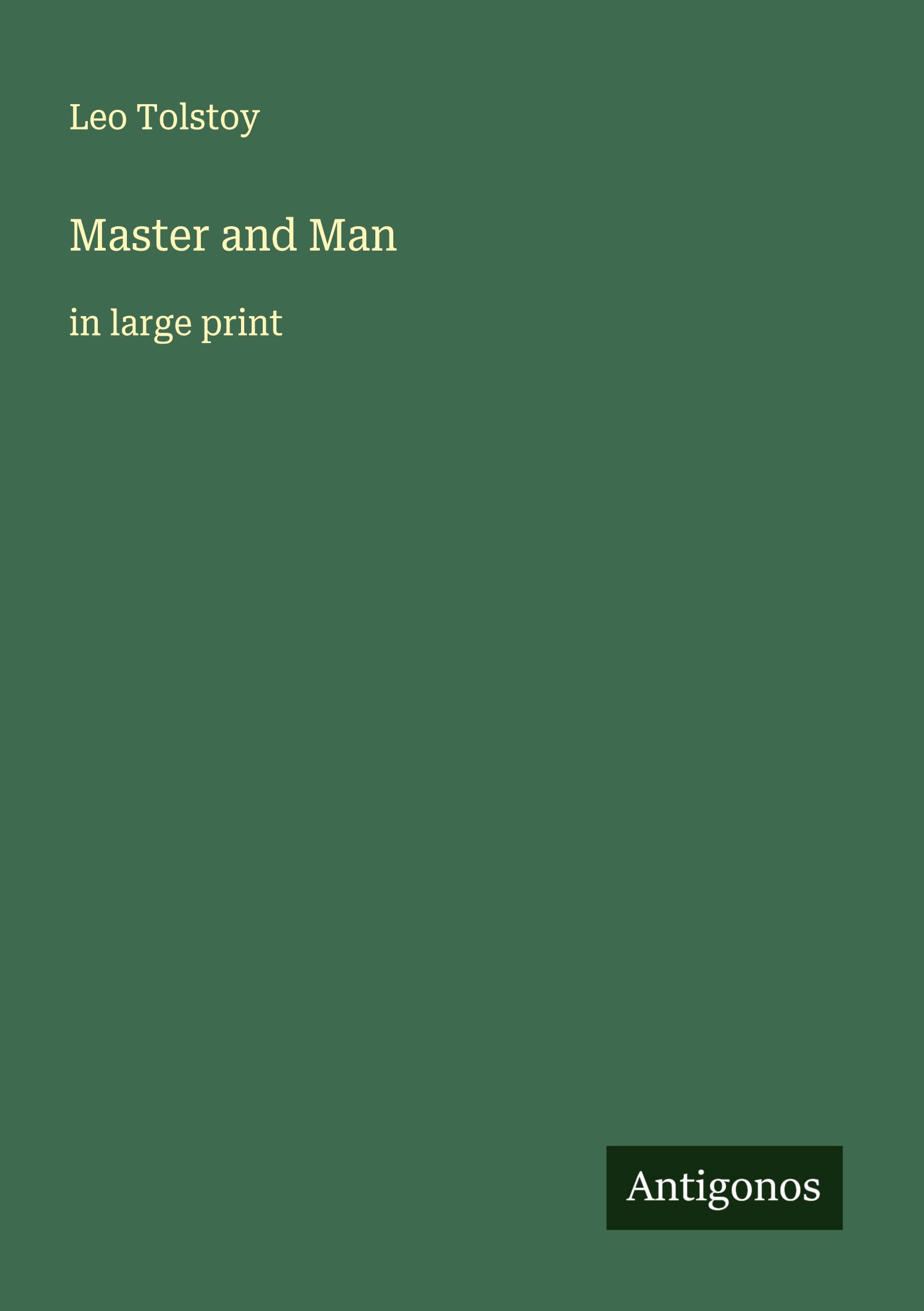 Vorderes Coverbild Master and Man