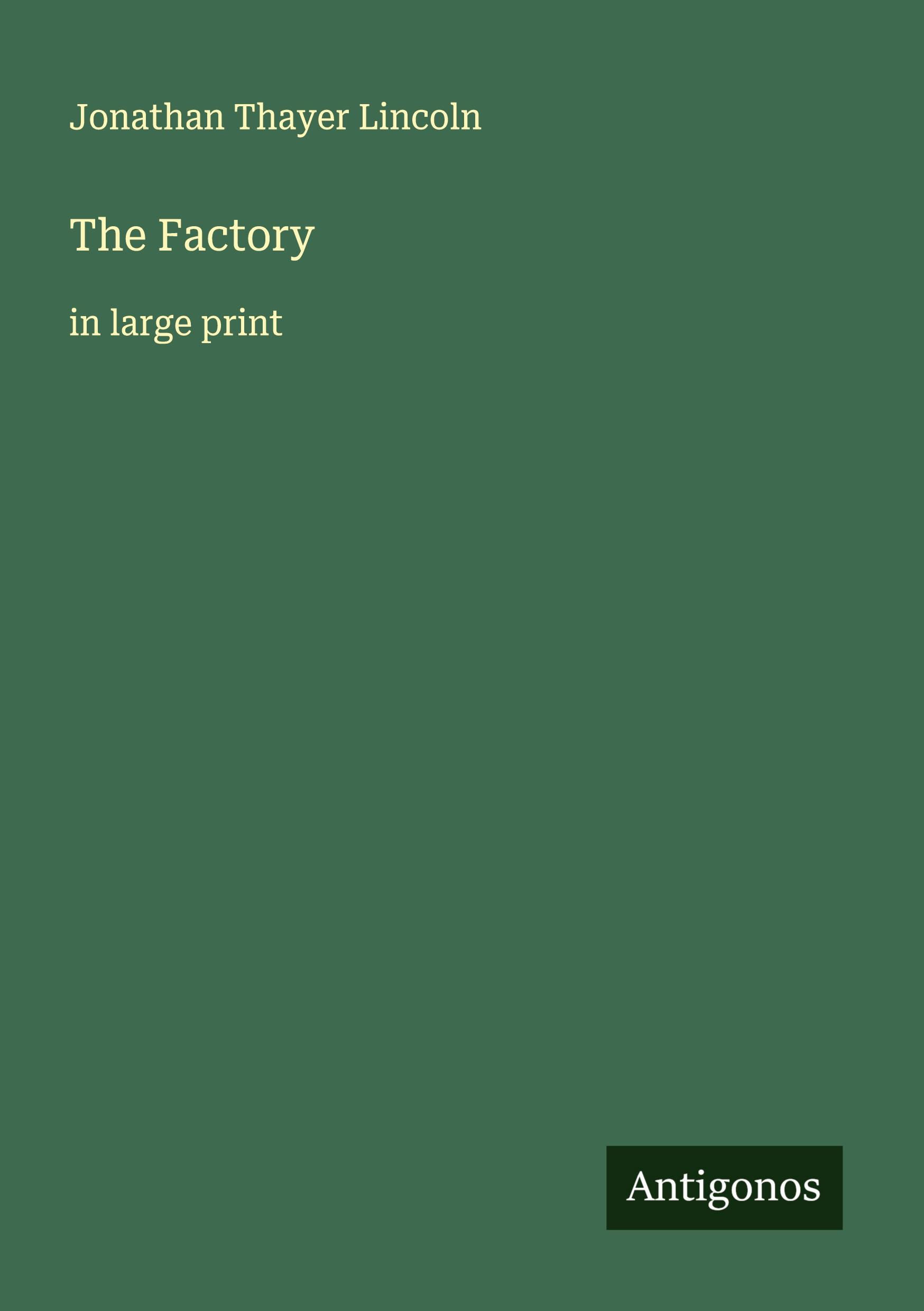 Vorderes Coverbild The Factory