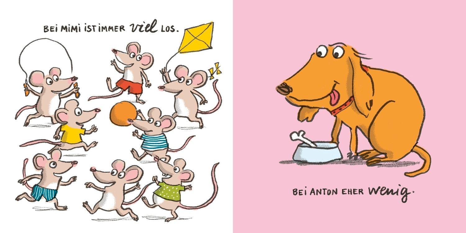 Beispielinhalt (Bild) Mimi ist klein, Anton ist groß