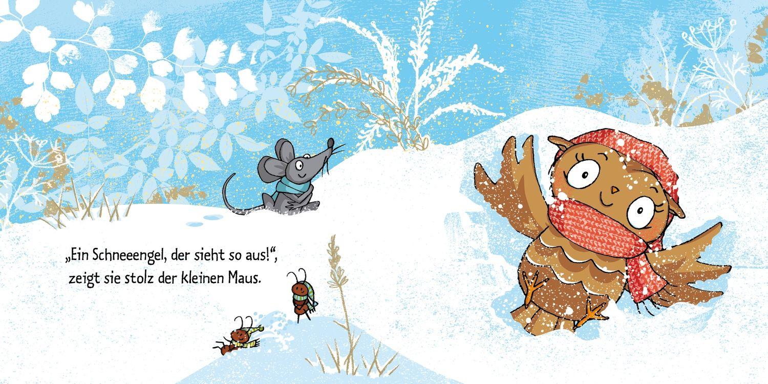 Beispielinhalt (Bild) Die kleine Eule im Schnee