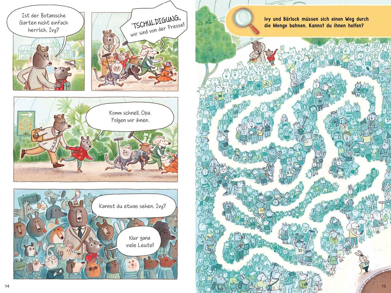 Beispielinhalt (Bild) Ivy und Bärlock Holmes. Fall 1: Die rätselhafte Blume