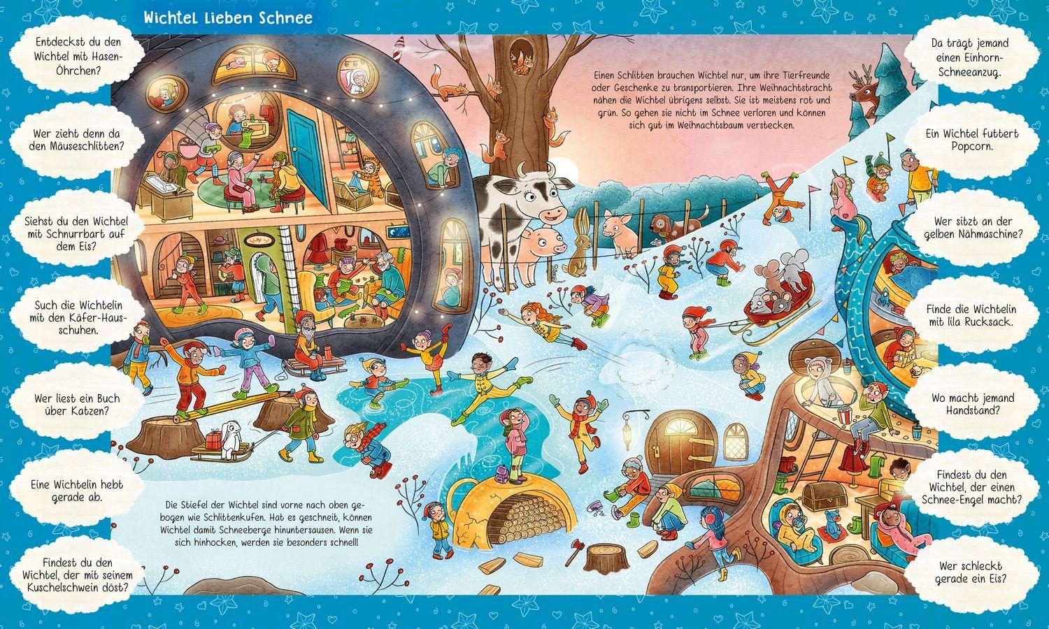 Beispielinhalt (Bild) 101 Wichtel. Mein fabelhaftes Suchbuch