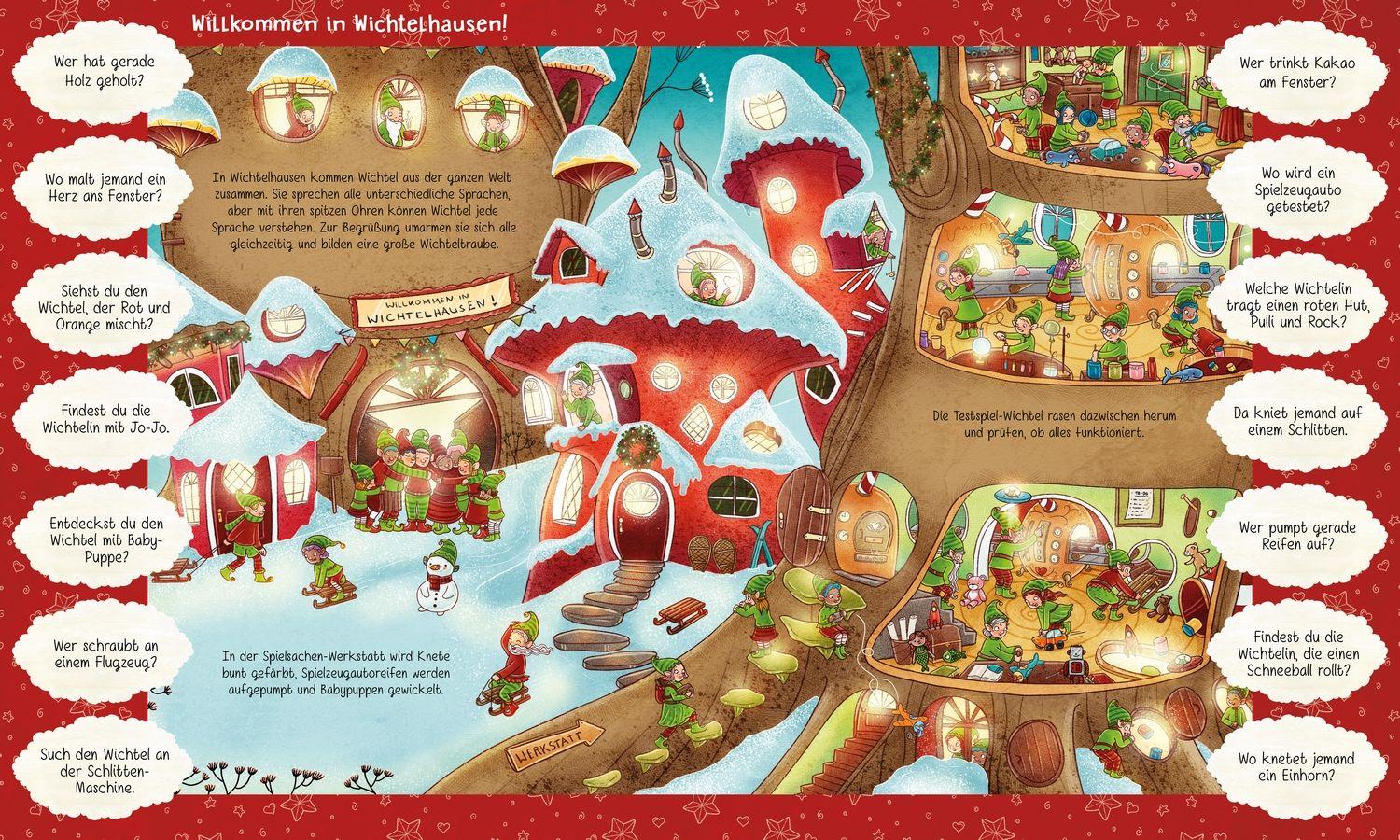 Beispielinhalt (Bild) 101 Wichtel. Mein fabelhaftes Suchbuch