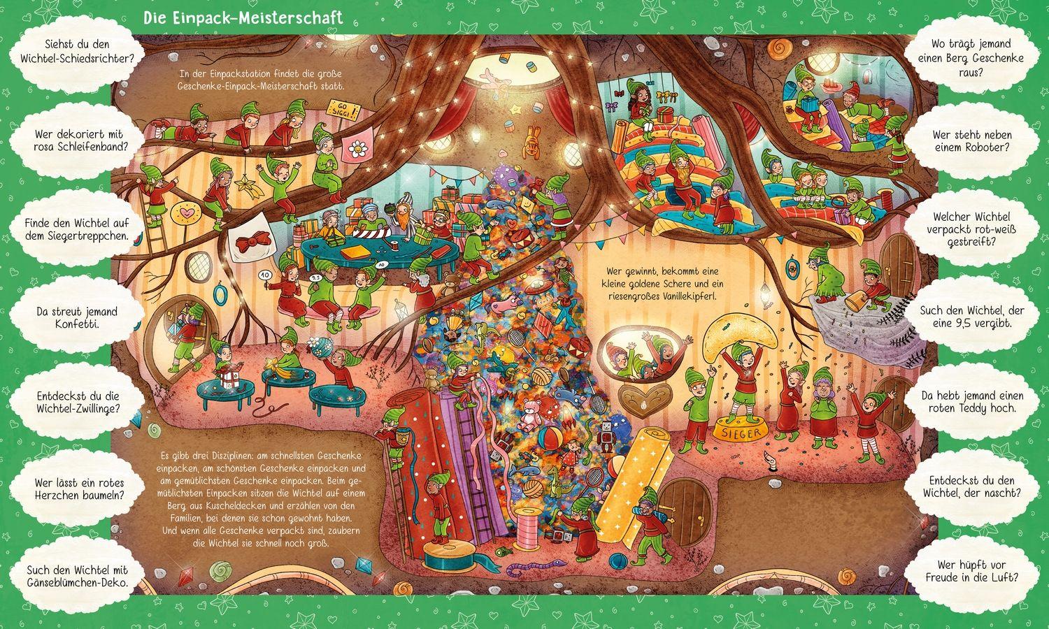 Beispielinhalt (Bild) 101 Wichtel. Mein fabelhaftes Suchbuch