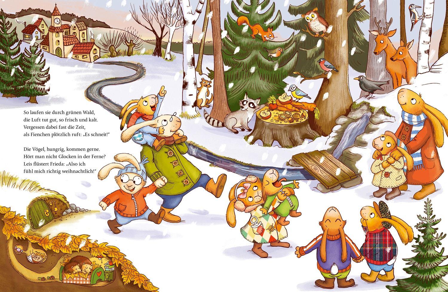 Beispielinhalt (Bild) Wenn sieben kleine Weihnachtshasen mit Schwung durch die Adventszeit rasen