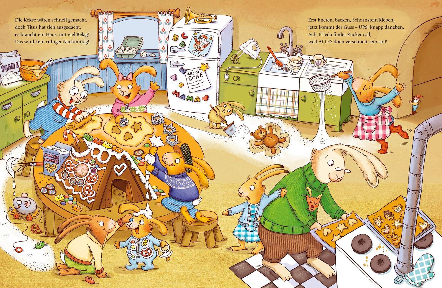 Beispielinhalt (Bild) Wenn sieben kleine Weihnachtshasen mit Schwung durch die Adventszeit rasen