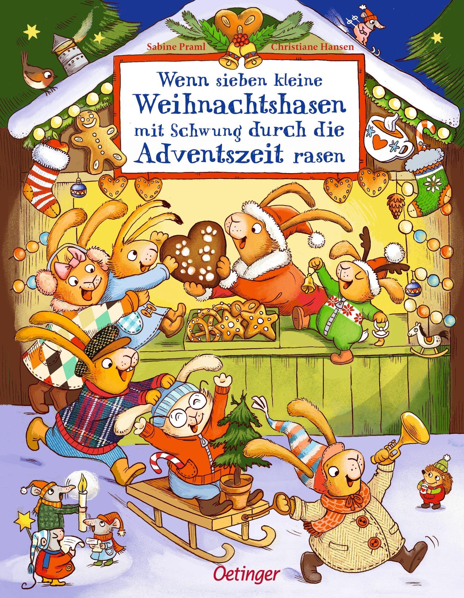 Vorderes Coverbild Wenn sieben kleine Weihnachtshasen mit Schwung durch die Adventszeit rasen