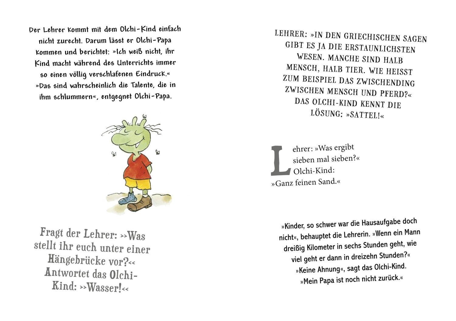 Beispielinhalt (Bild) Die Olchis. 101 Schülerwitze für Stinkerlinge