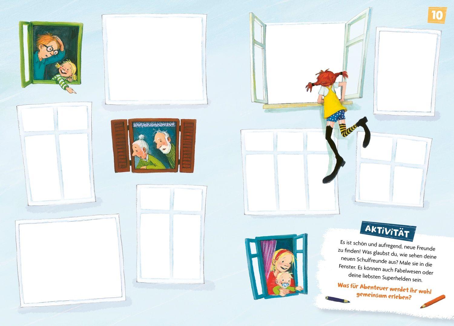 Beispielinhalt (Bild) Mein Schulstart. Countdown zur Einschulung mit Pippi Langstrumpf