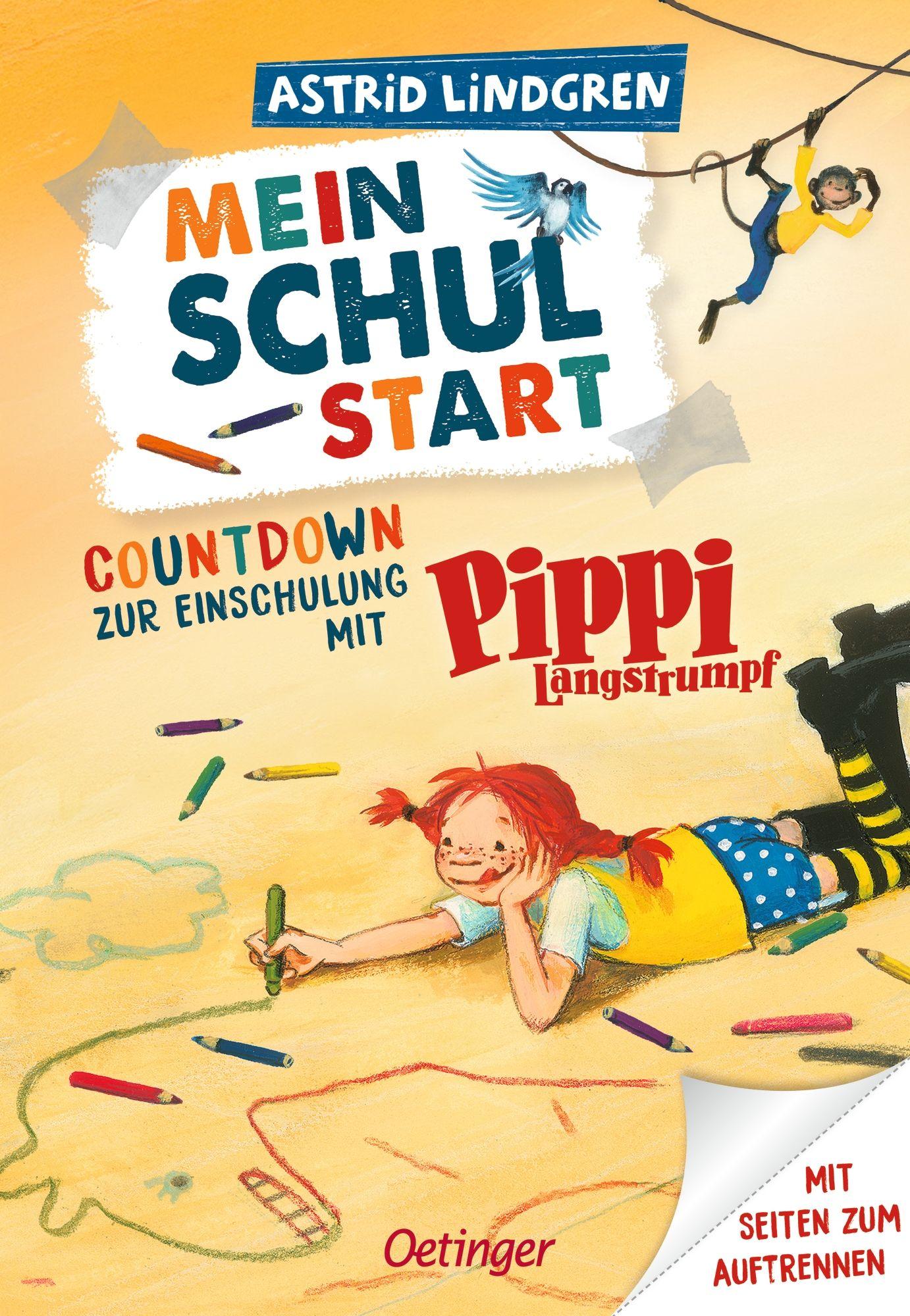 Vorderes Coverbild Mein Schulstart. Countdown zur Einschulung mit Pippi Langstrumpf