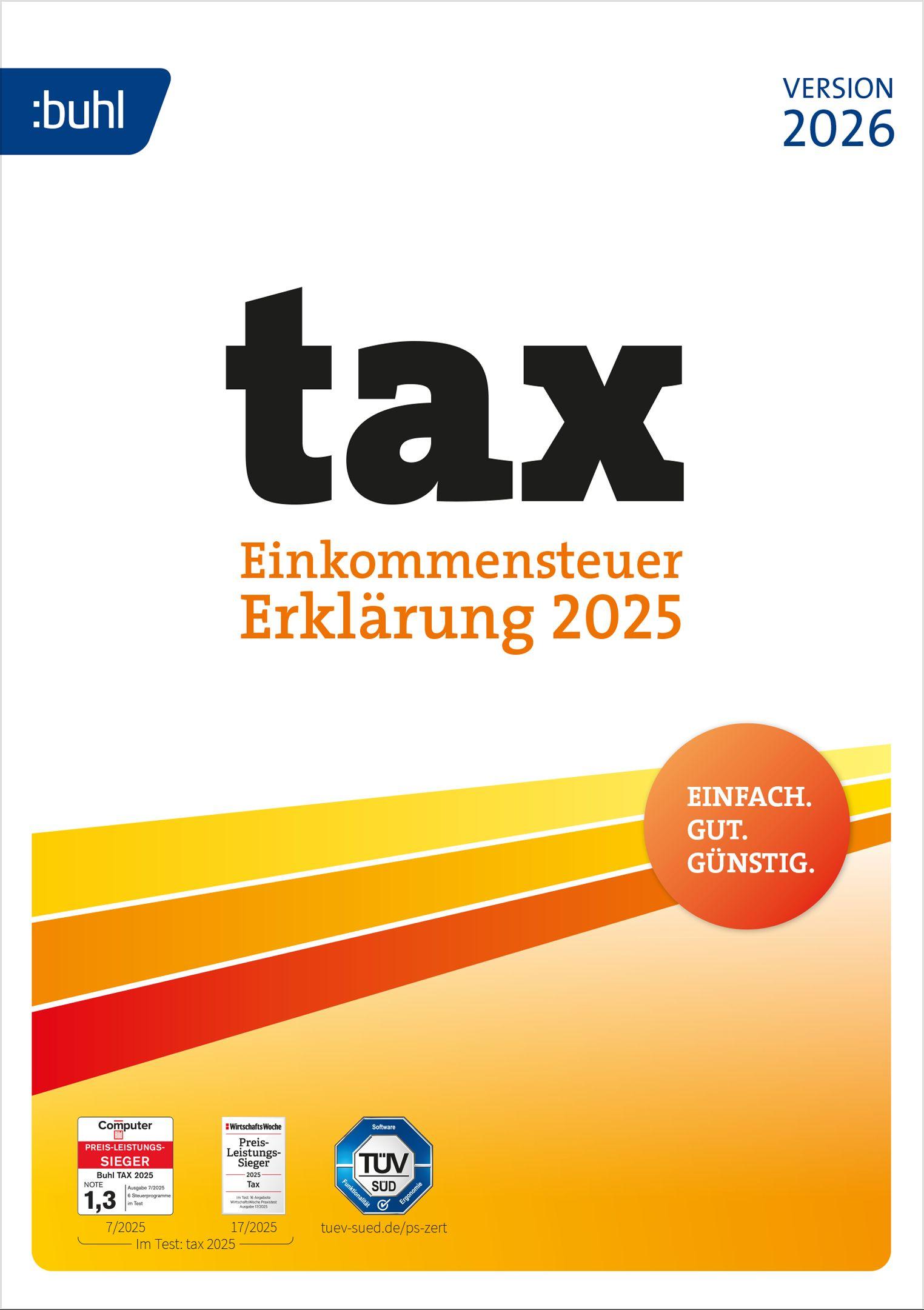 Vorderes Coverbild tax 2026