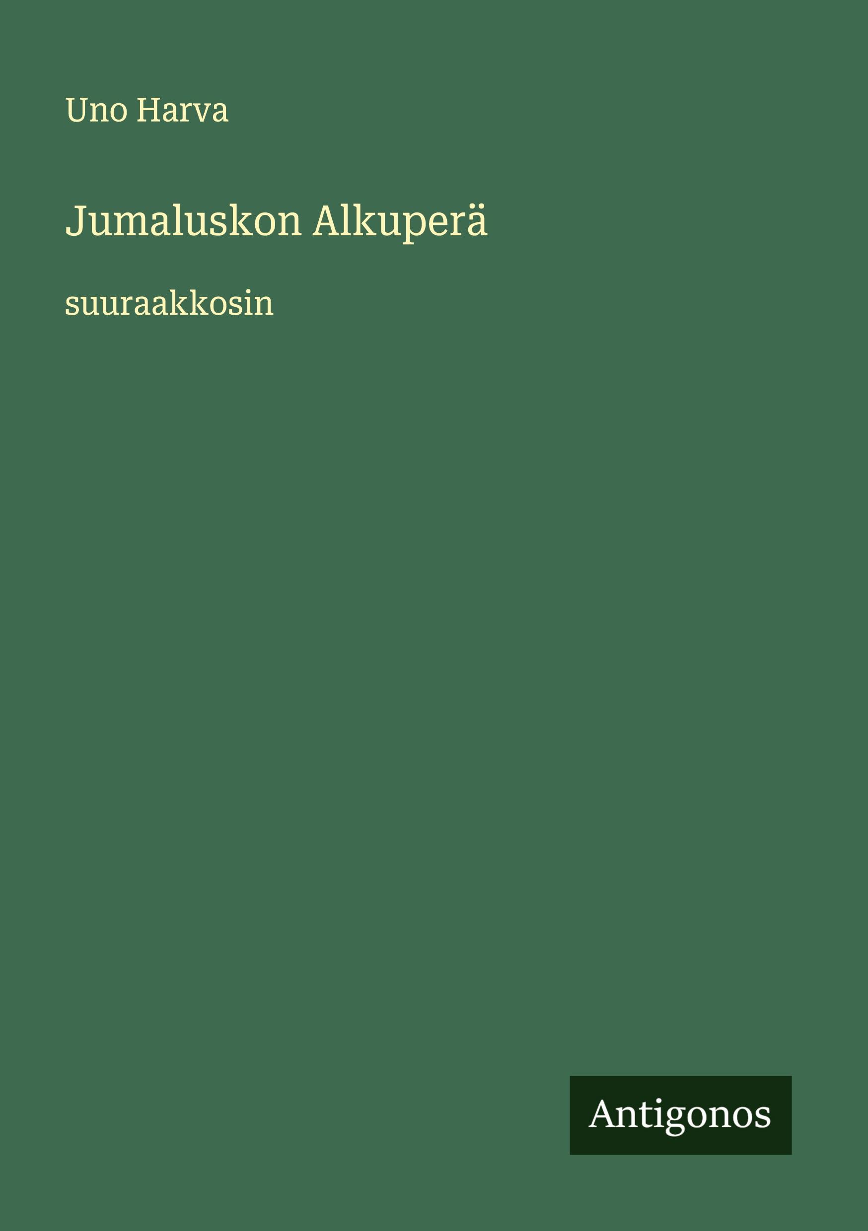 Vorderes Coverbild Jumaluskon Alkuperä