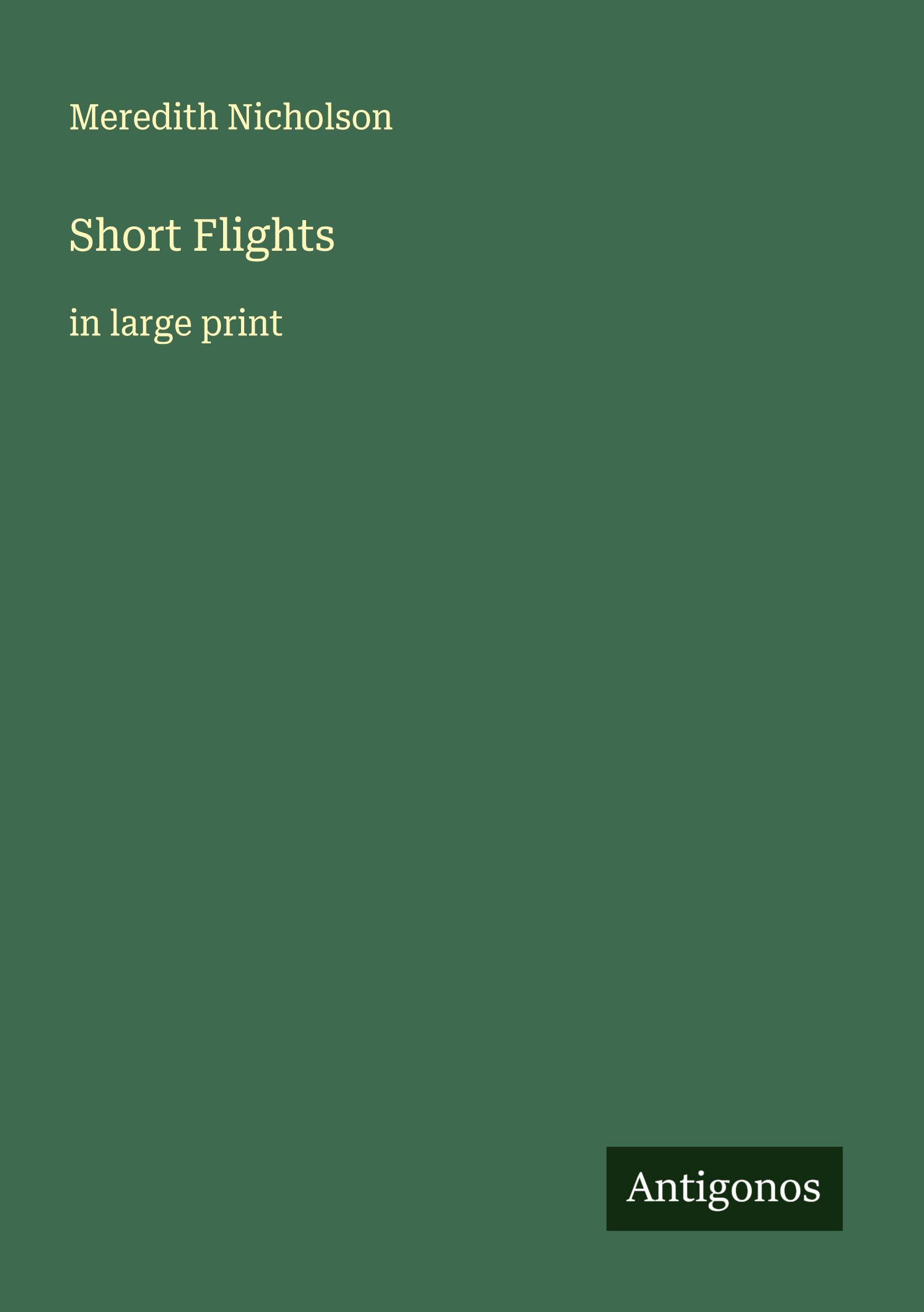 Vorderes Coverbild Short Flights