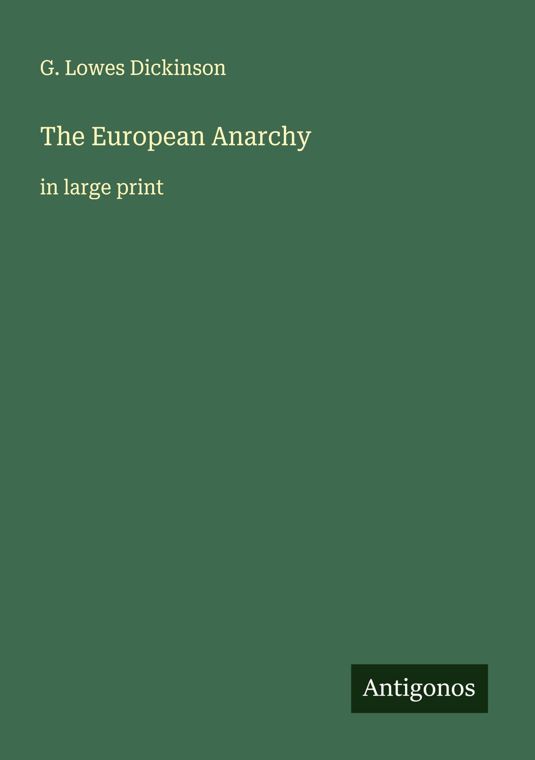 Vorderes Coverbild The European Anarchy