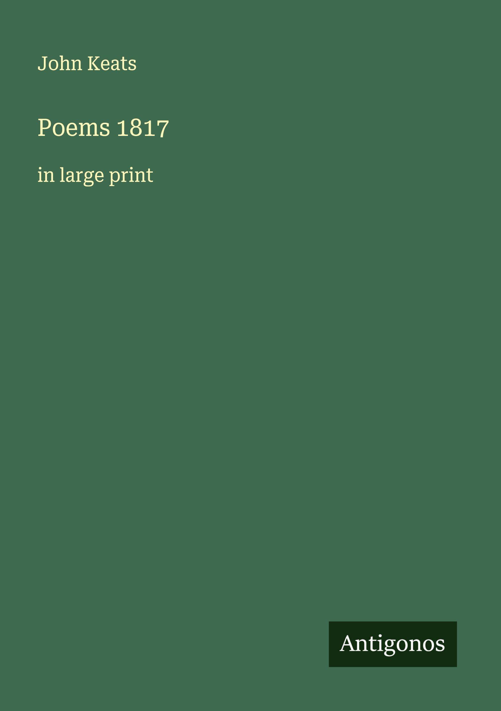 Vorderes Coverbild Poems 1817