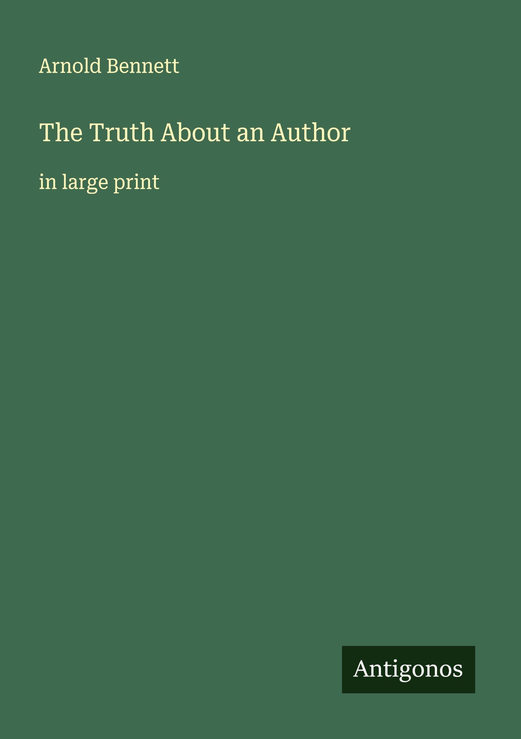 Vorderes Coverbild The Truth About an Author