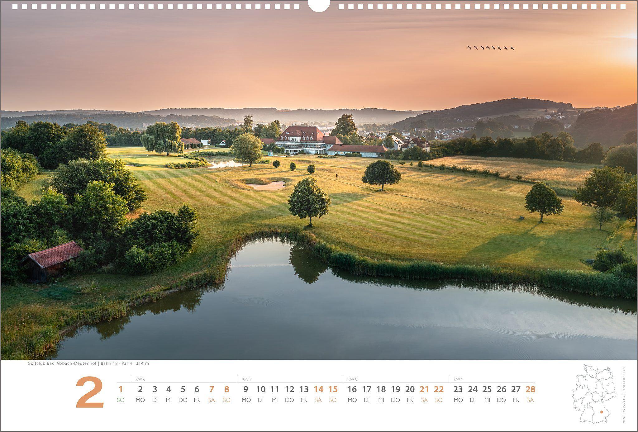 Beispielinhalt (Bild) Golfkalender 2026