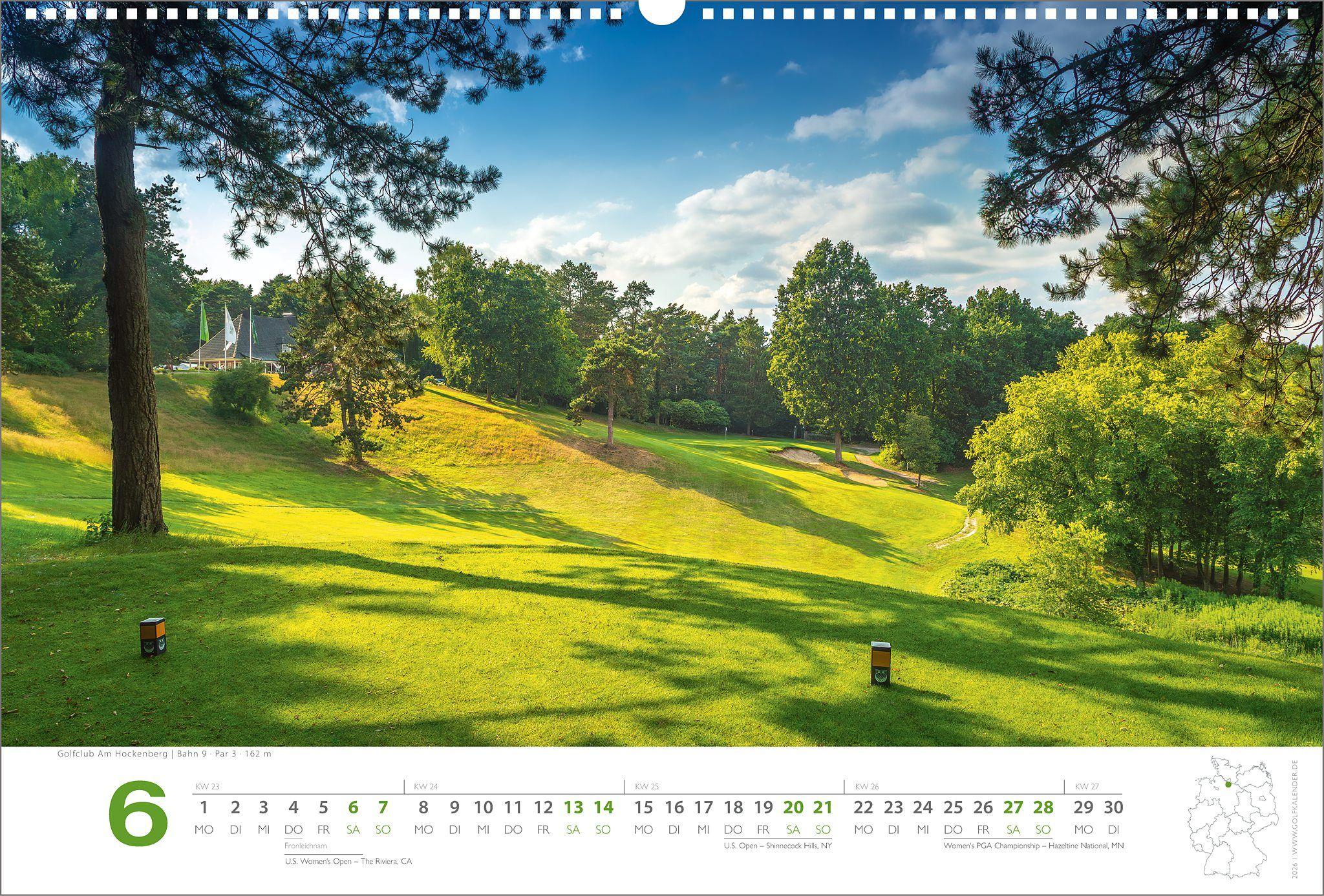 Beispielinhalt (Bild) Golfkalender 2026