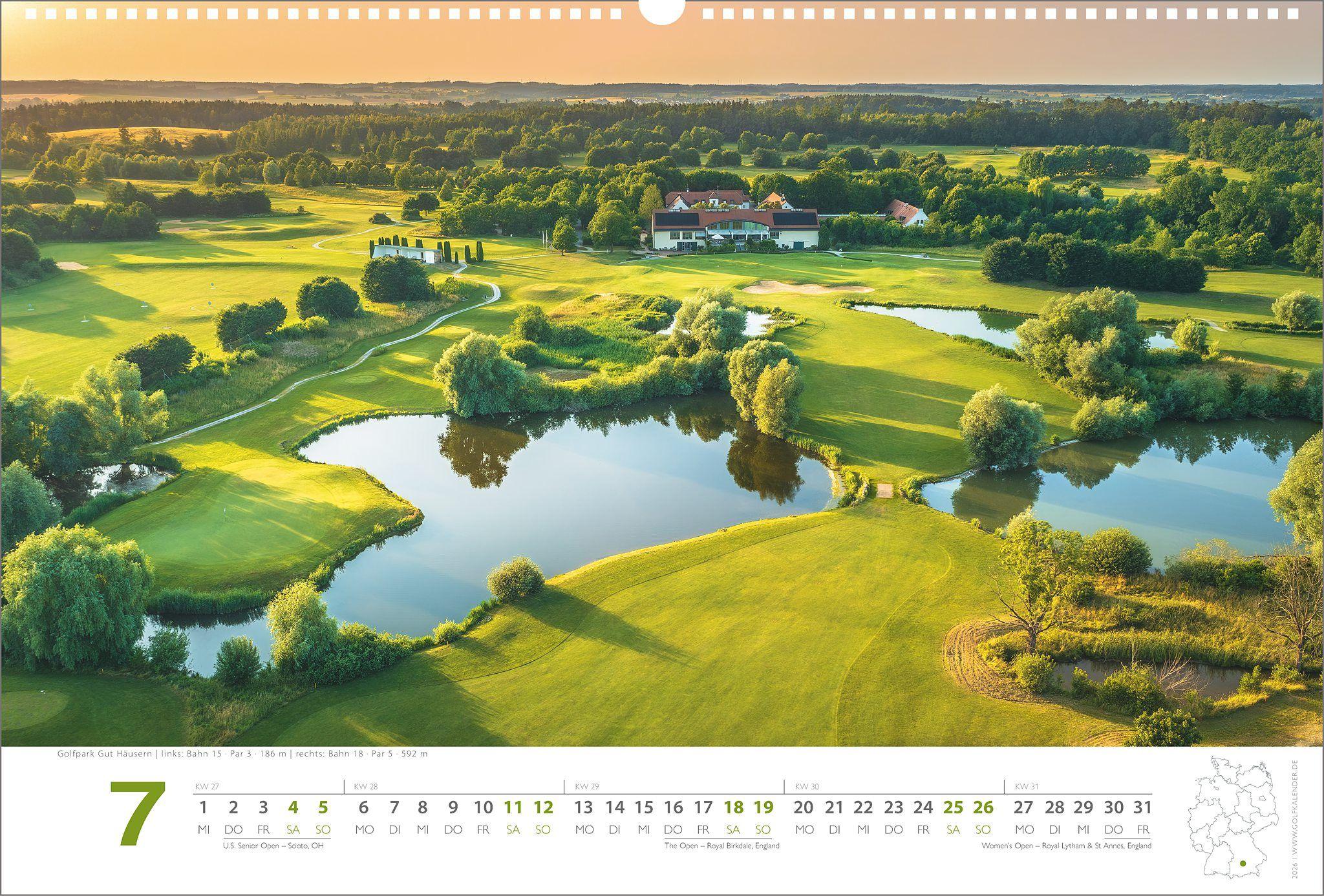 Beispielinhalt (Bild) Golfkalender 2026