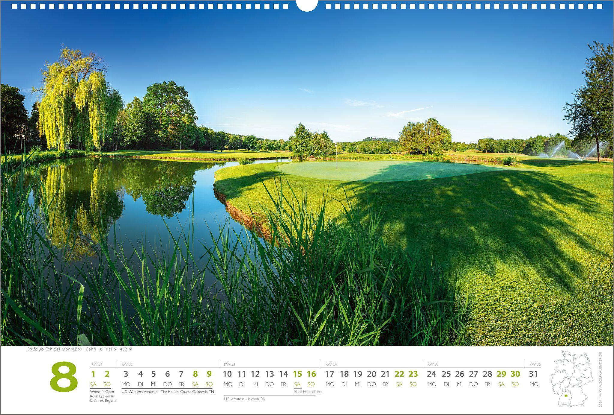 Beispielinhalt (Bild) Golfkalender 2026