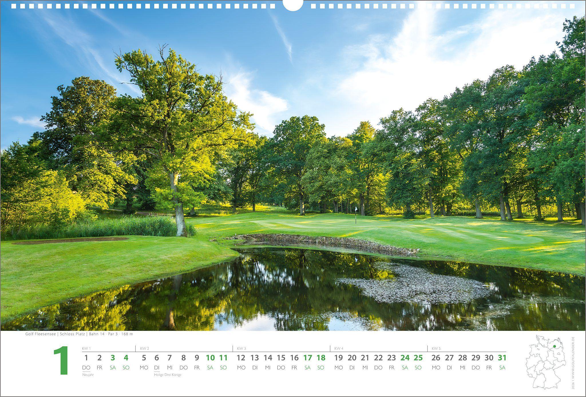Beispielinhalt (Bild) Golfkalender 2026