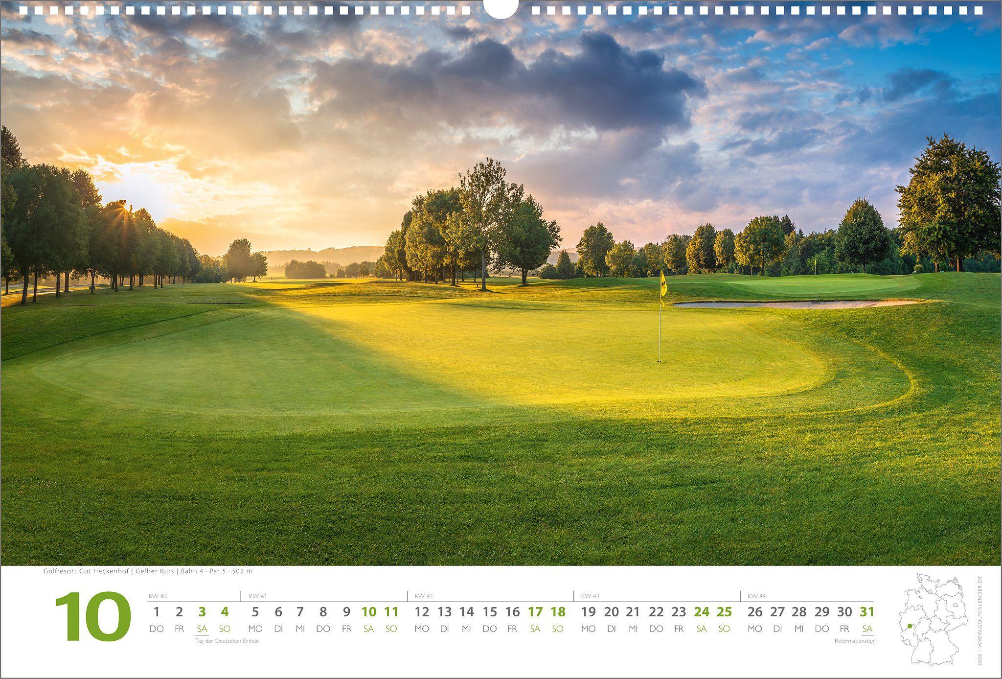 Beispielinhalt (Bild) Golfkalender 2026