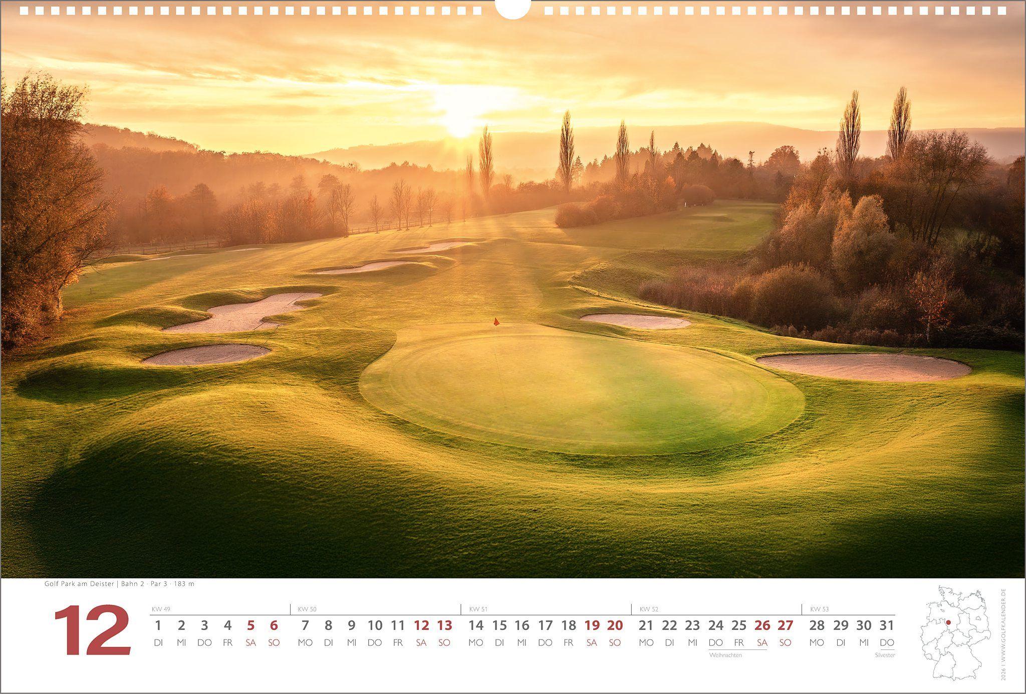 Beispielinhalt (Bild) Golfkalender 2026