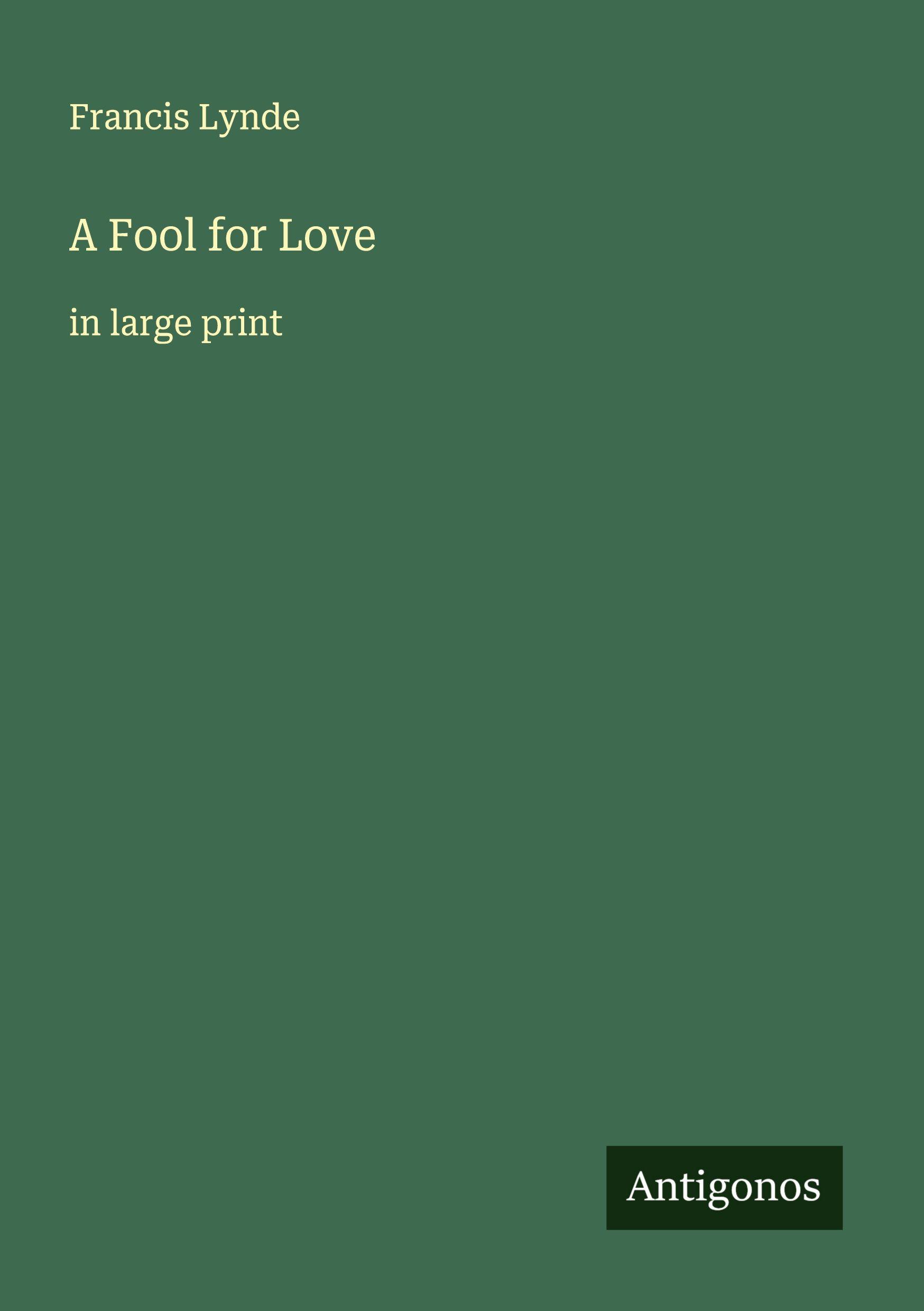 Vorderes Coverbild A Fool for Love