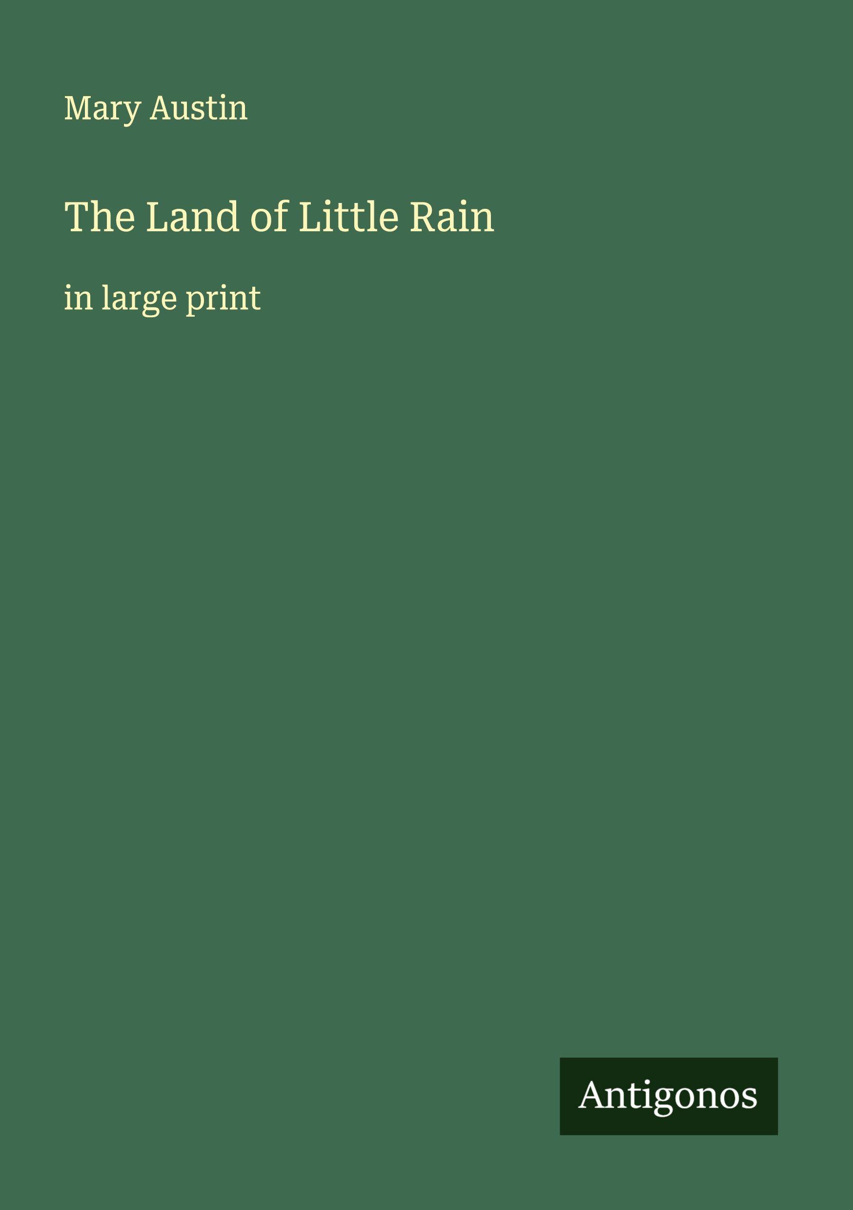 Vorderes Coverbild The Land of Little Rain