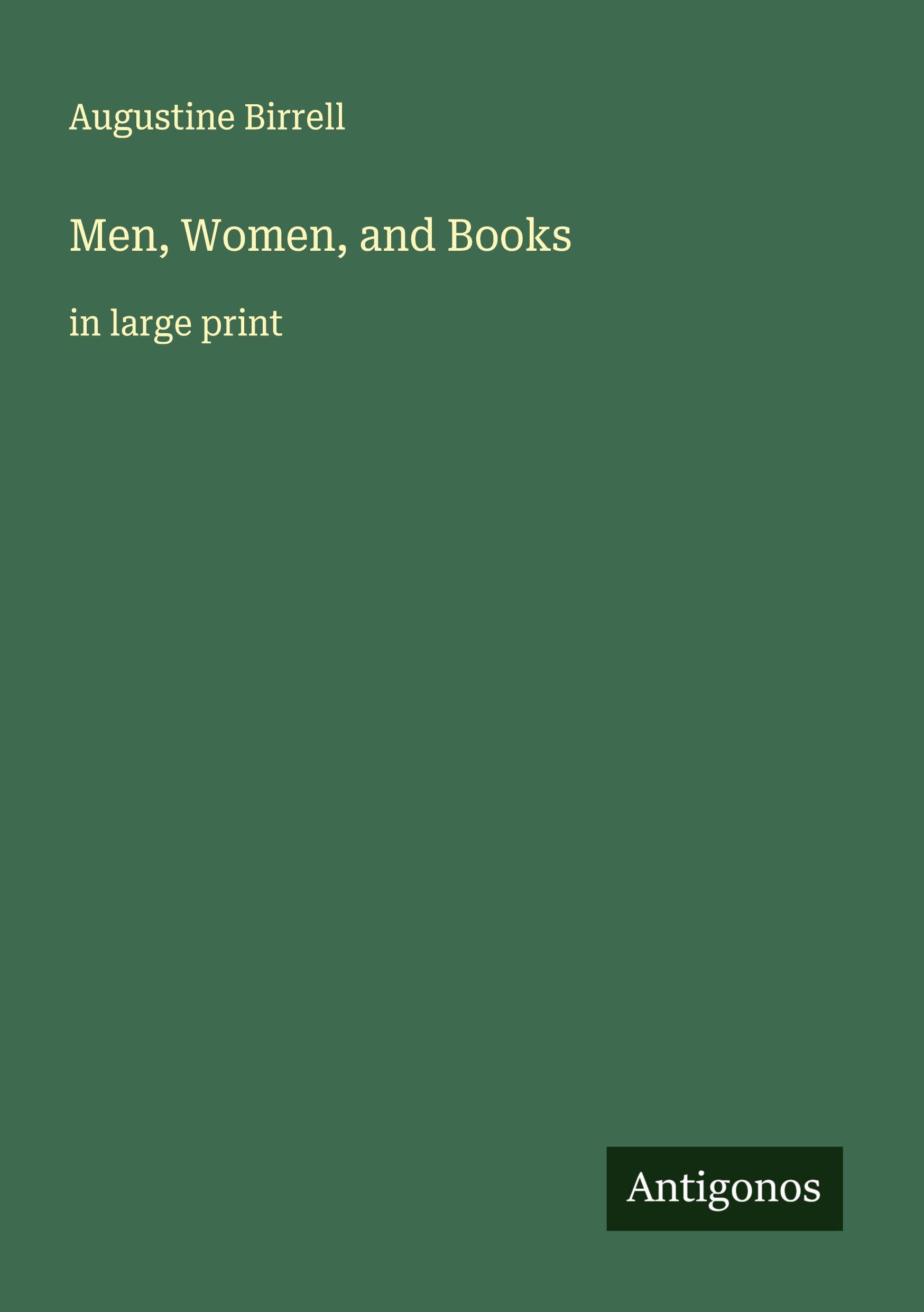 Vorderes Coverbild Men, Women, and Books