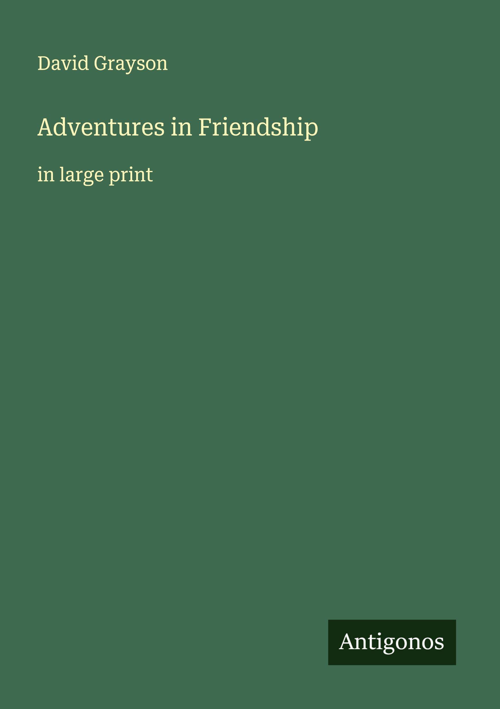 Vorderes Coverbild Adventures in Friendship