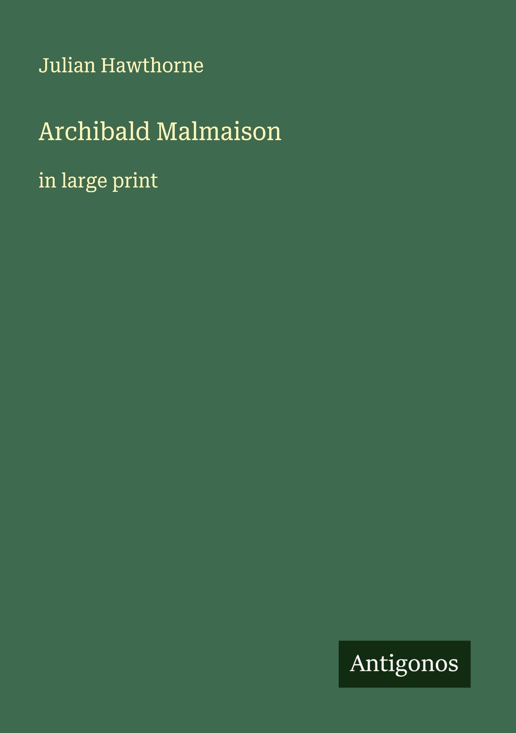 Vorderes Coverbild Archibald Malmaison