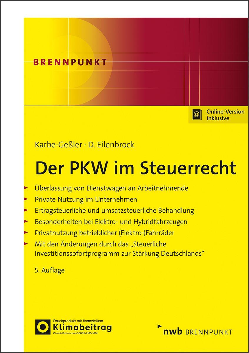 Vorderes Coverbild Der PKW im Steuerrecht