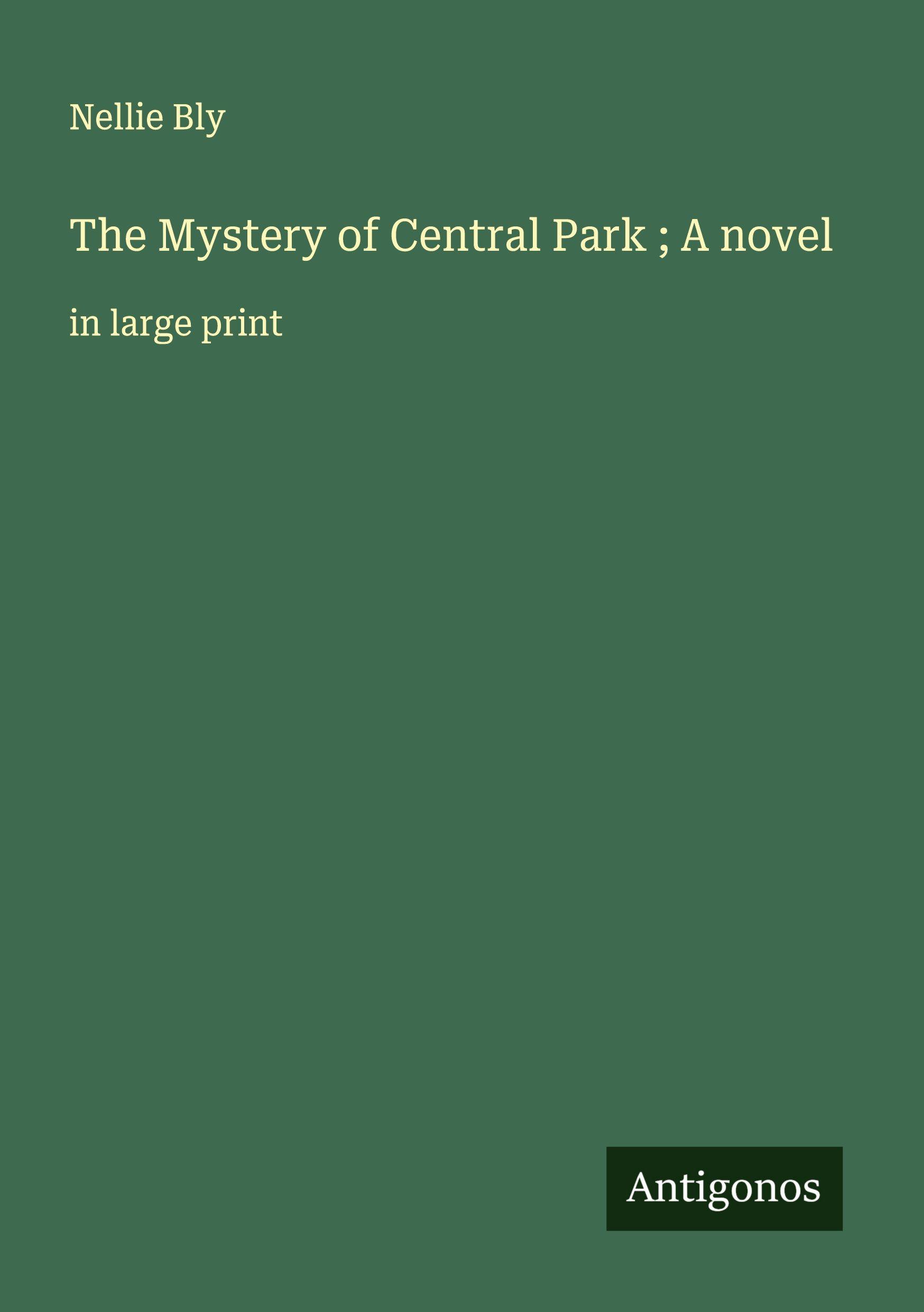 Vorderes Coverbild The Mystery of Central Park ; A novel