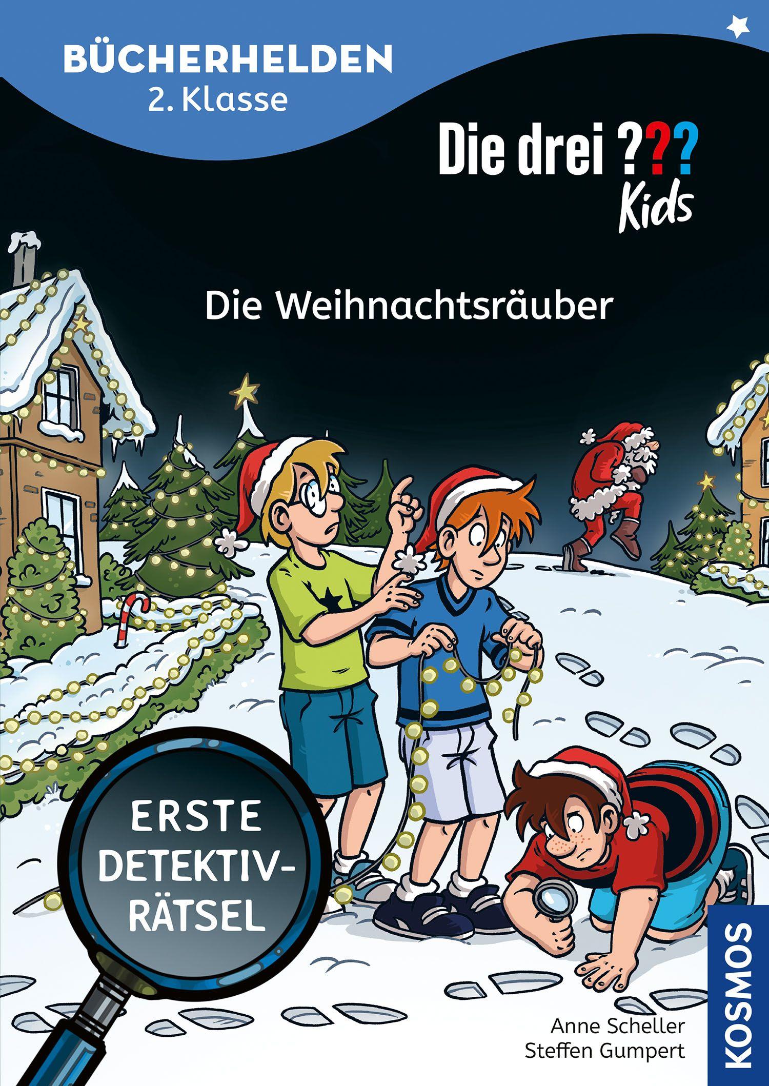Vorderes Coverbild Die drei ??? Kids, Bücherhelden 2. Klasse, Die Weihnachtsräuber