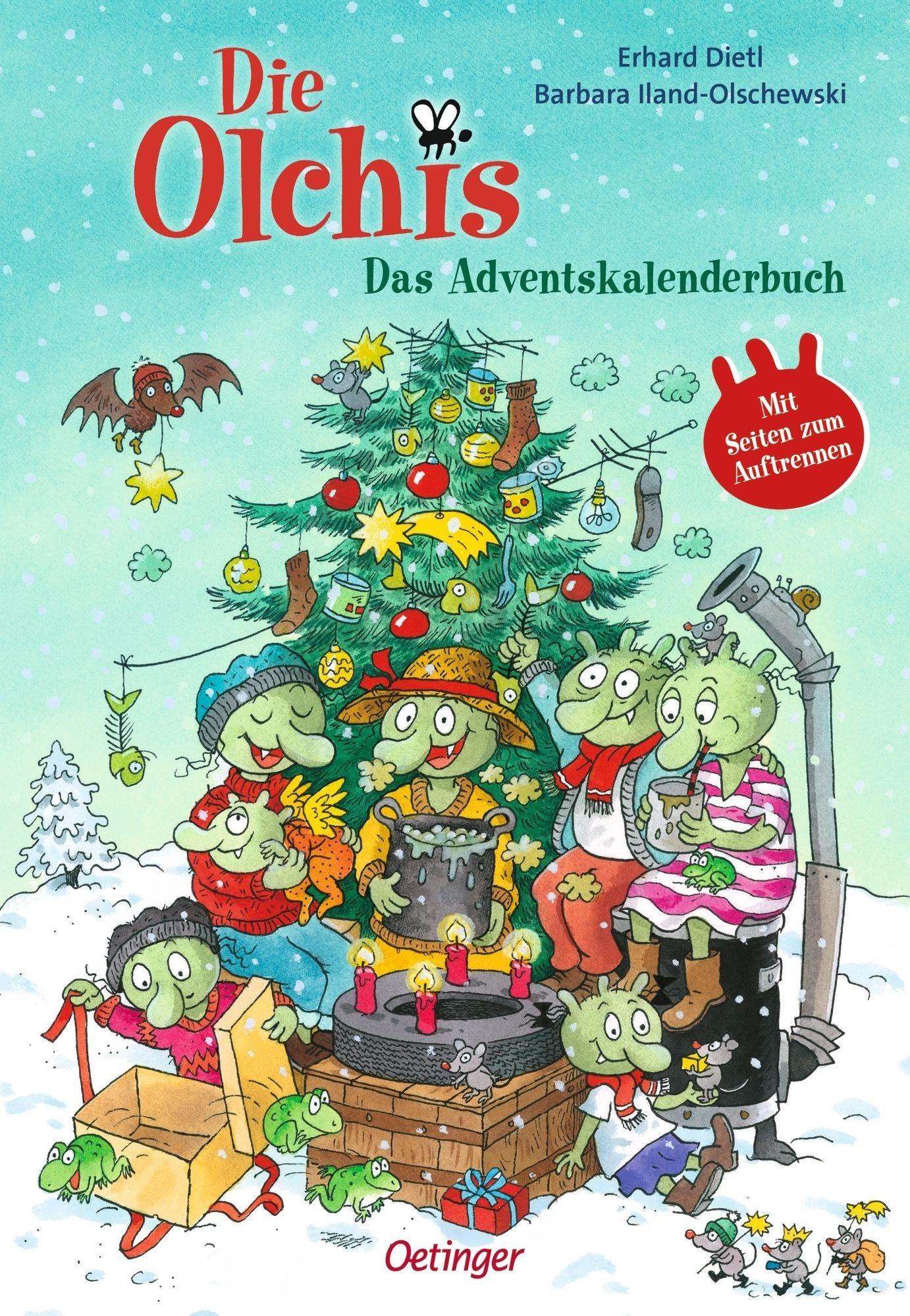 Vorderes Coverbild Die Olchis. Das Adventskalenderbuch