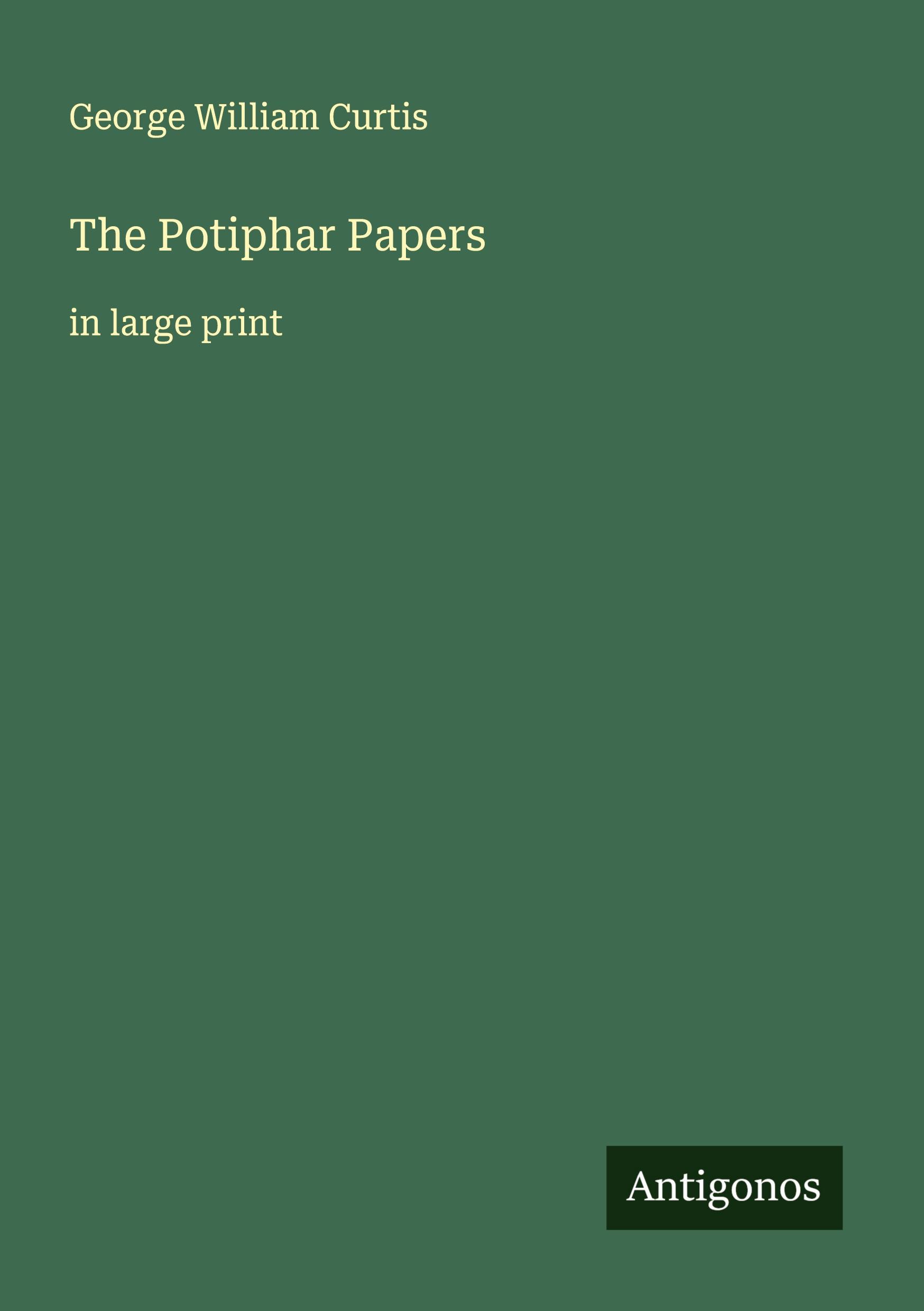 Vorderes Coverbild The Potiphar Papers