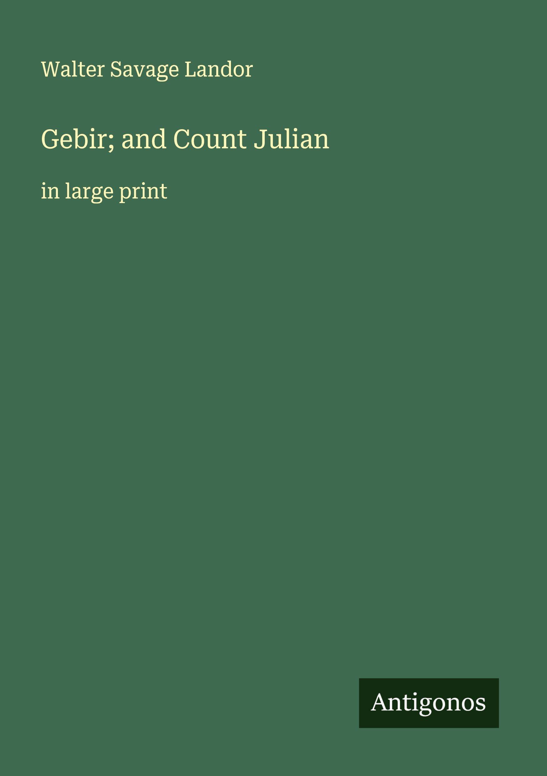 Vorderes Coverbild Gebir; and Count Julian