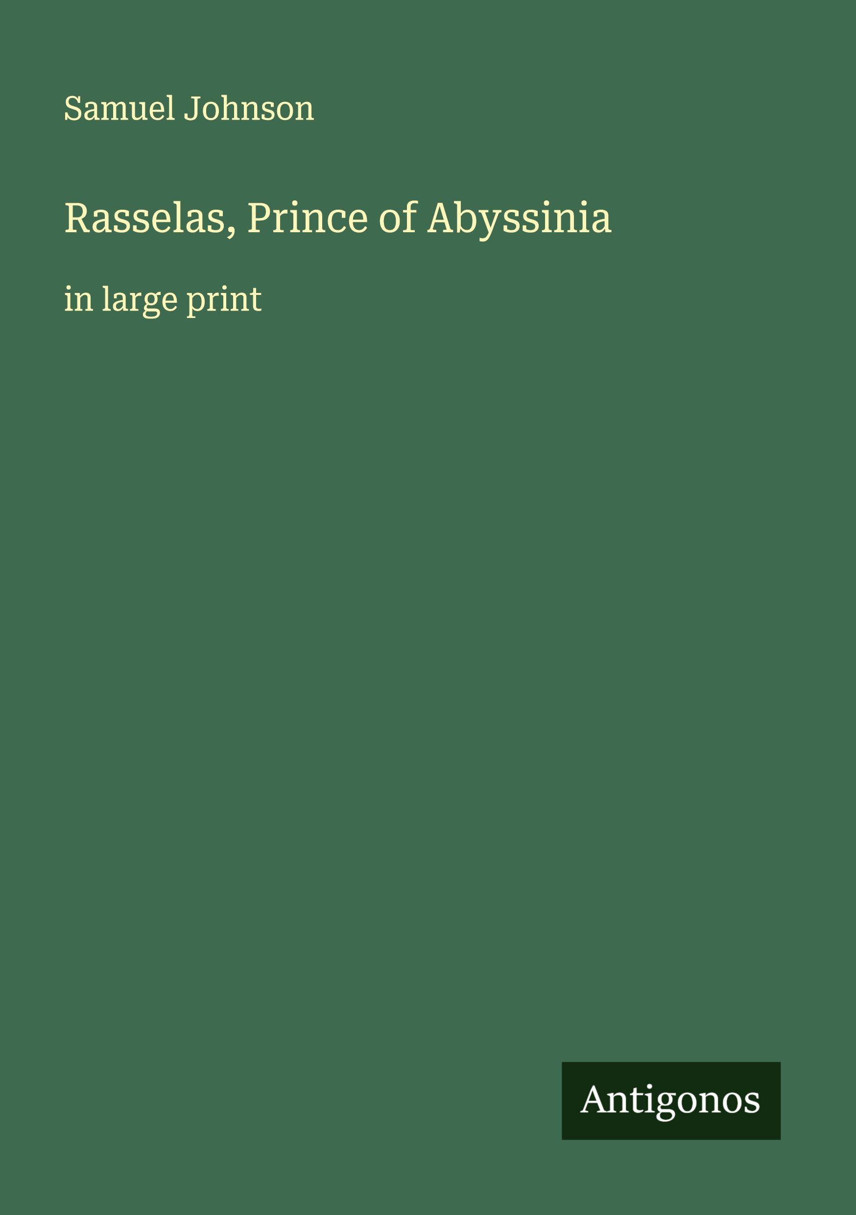 Vorderes Coverbild Rasselas, Prince of Abyssinia