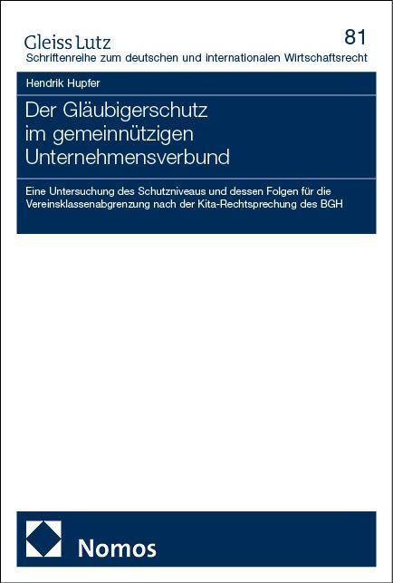 Vorderes Coverbild Der Gläubigerschutz im gemeinnützigen Unternehmensverbund