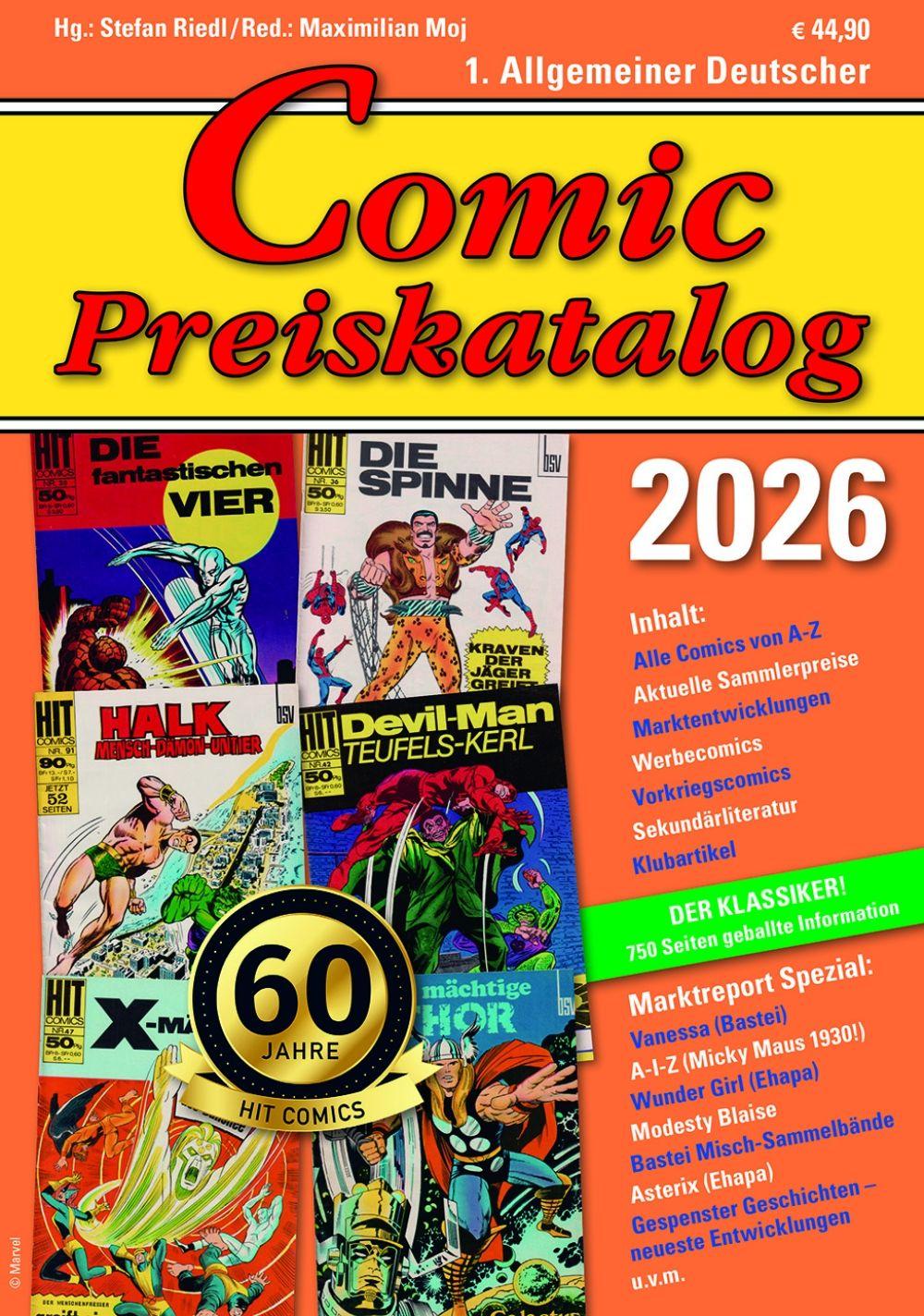 Vorderes Coverbild Comic Preiskatalog 2026 SC