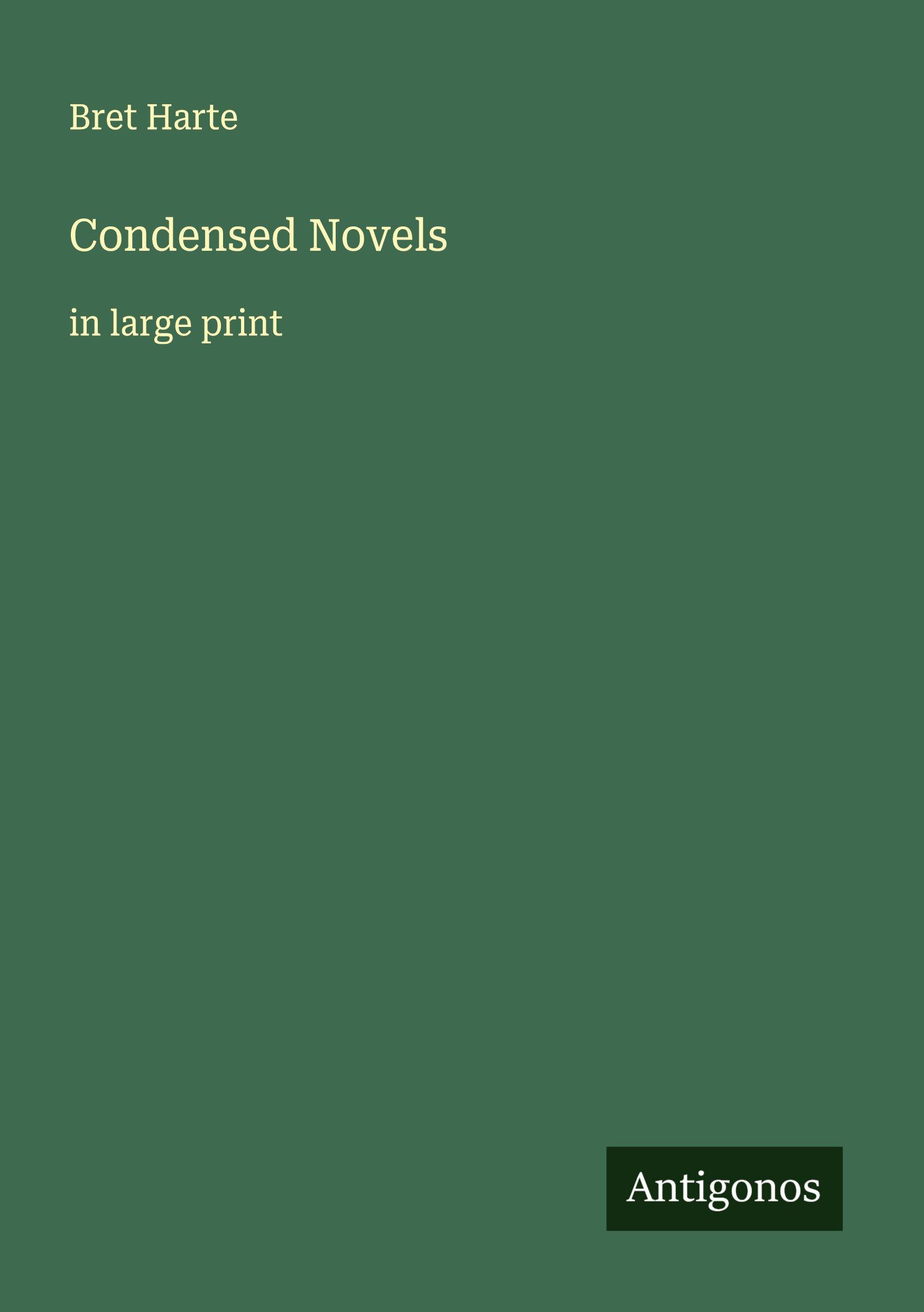 Vorderes Coverbild Condensed Novels