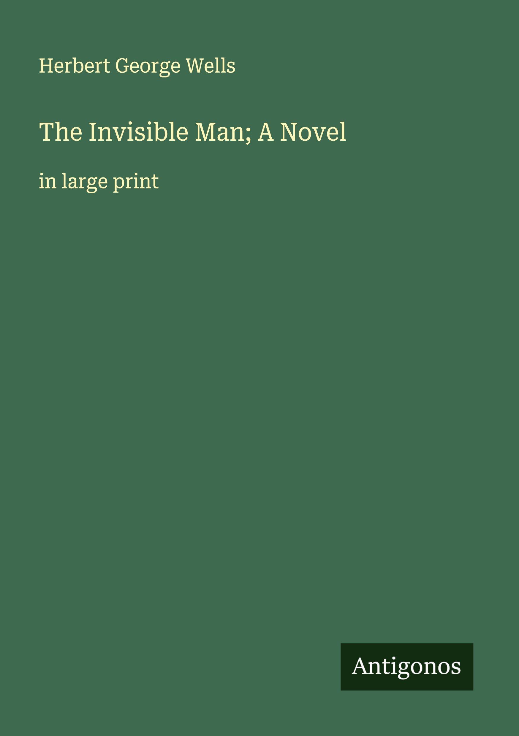 Vorderes Coverbild The Invisible Man; A Novel