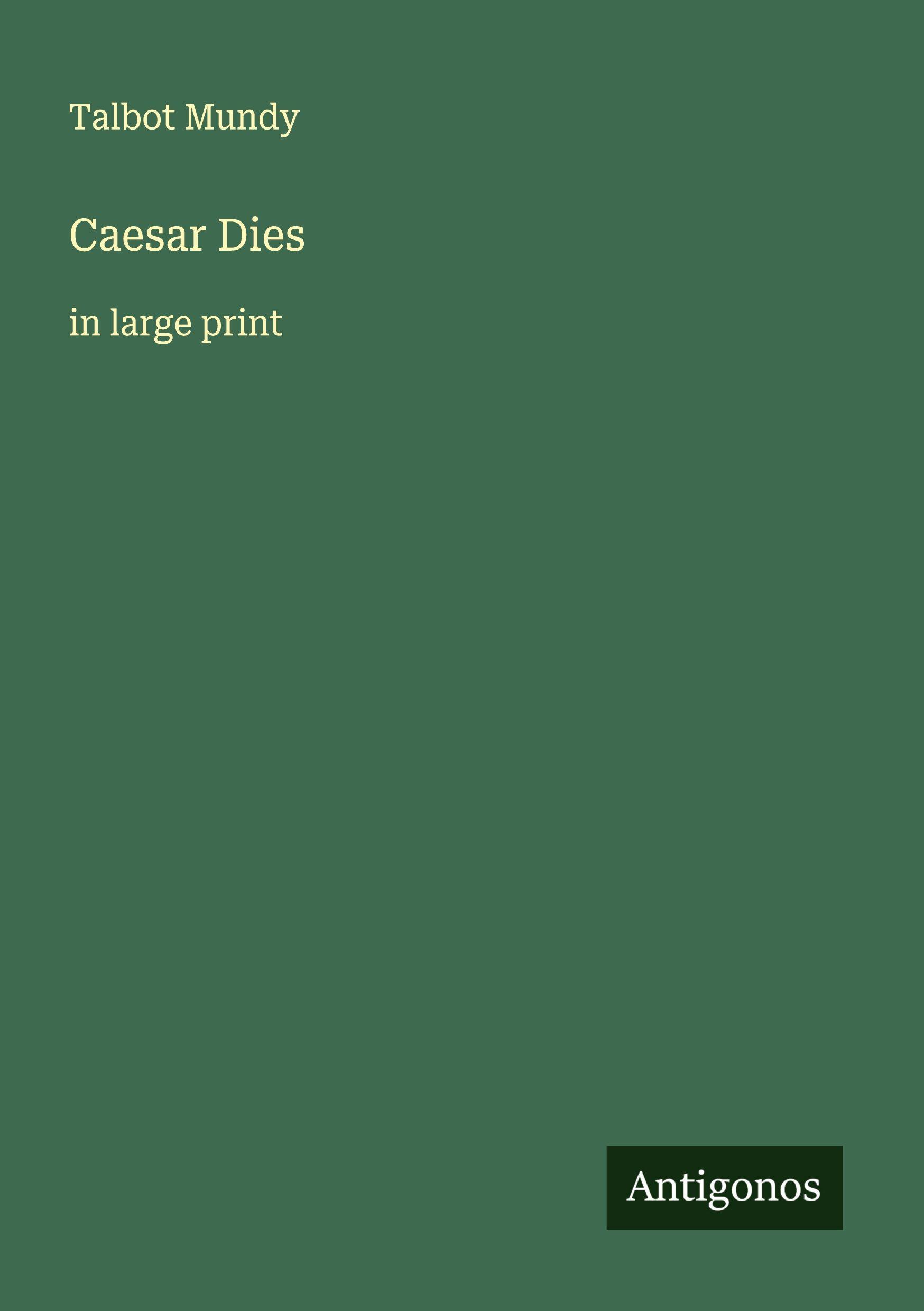 Vorderes Coverbild Caesar Dies