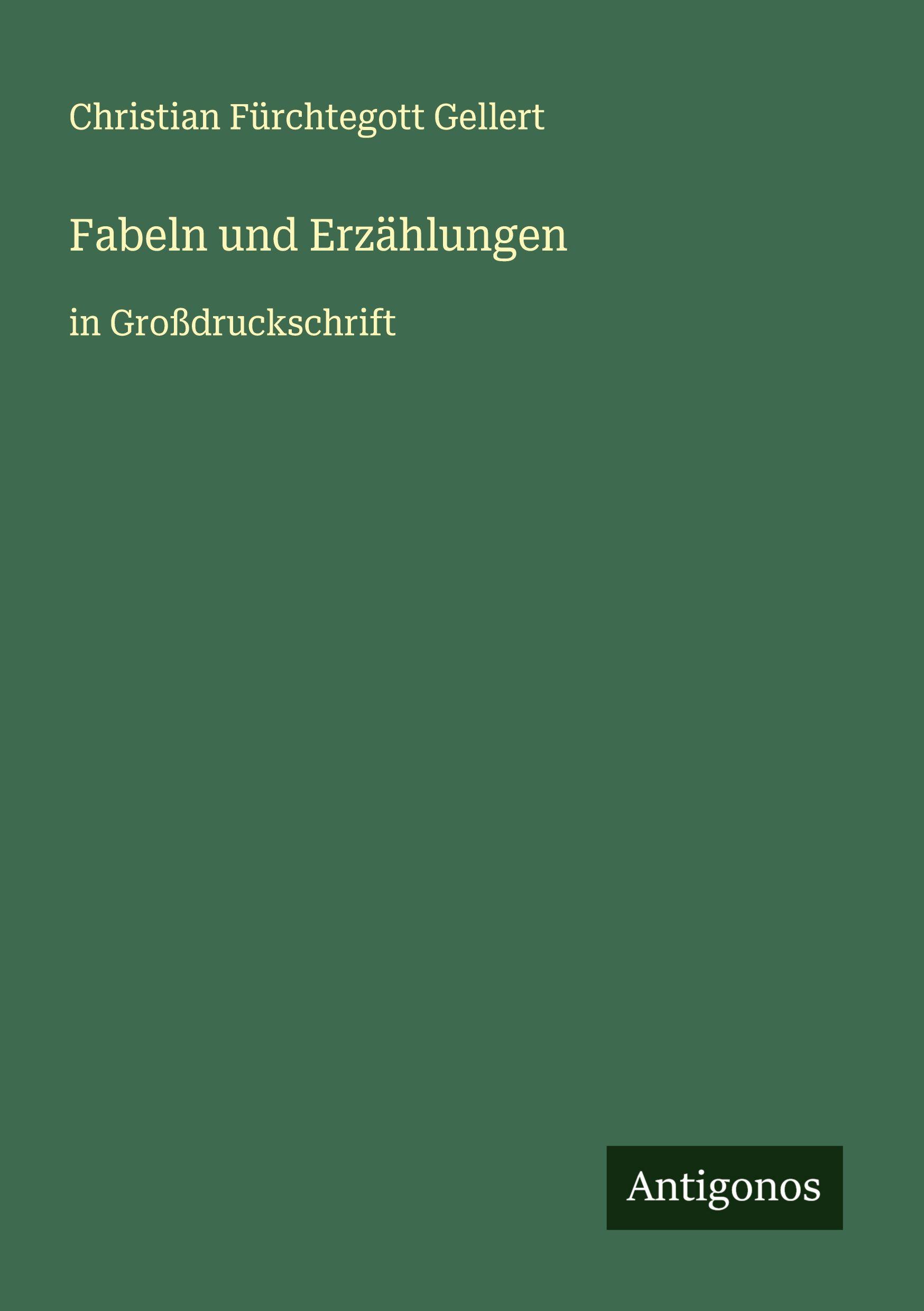 Vorderes Coverbild Fabeln und Erzählungen